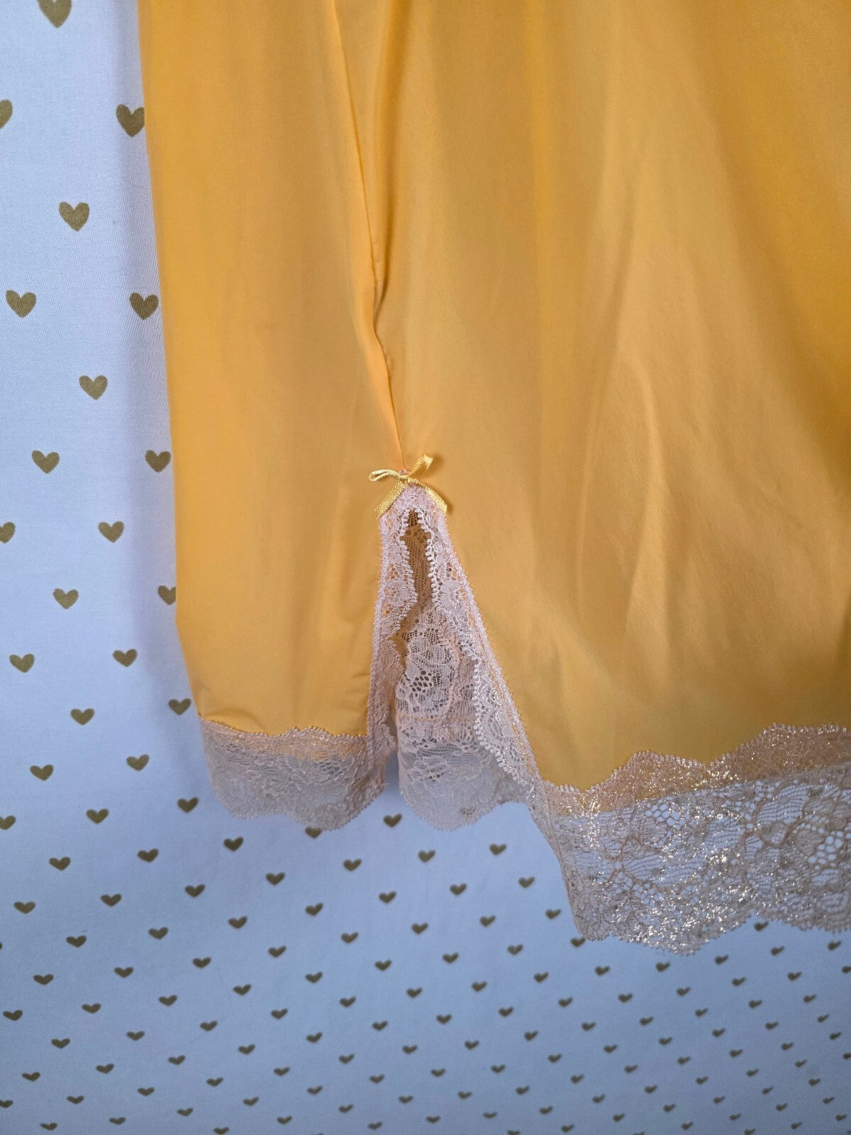 Victorias Secret Bright Yellow Stretch Slip Dress NIghtie Lingerie Small