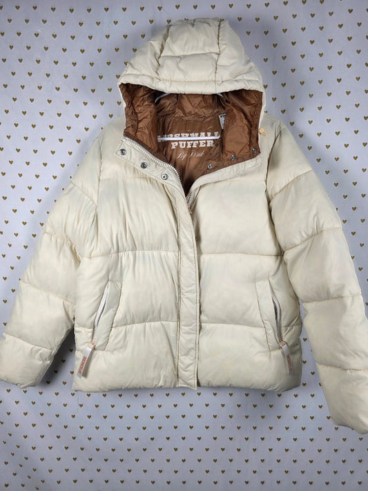 Victoria’s Secret PINK Marshmallow Puffer Coat S White Shell Cream Hooded