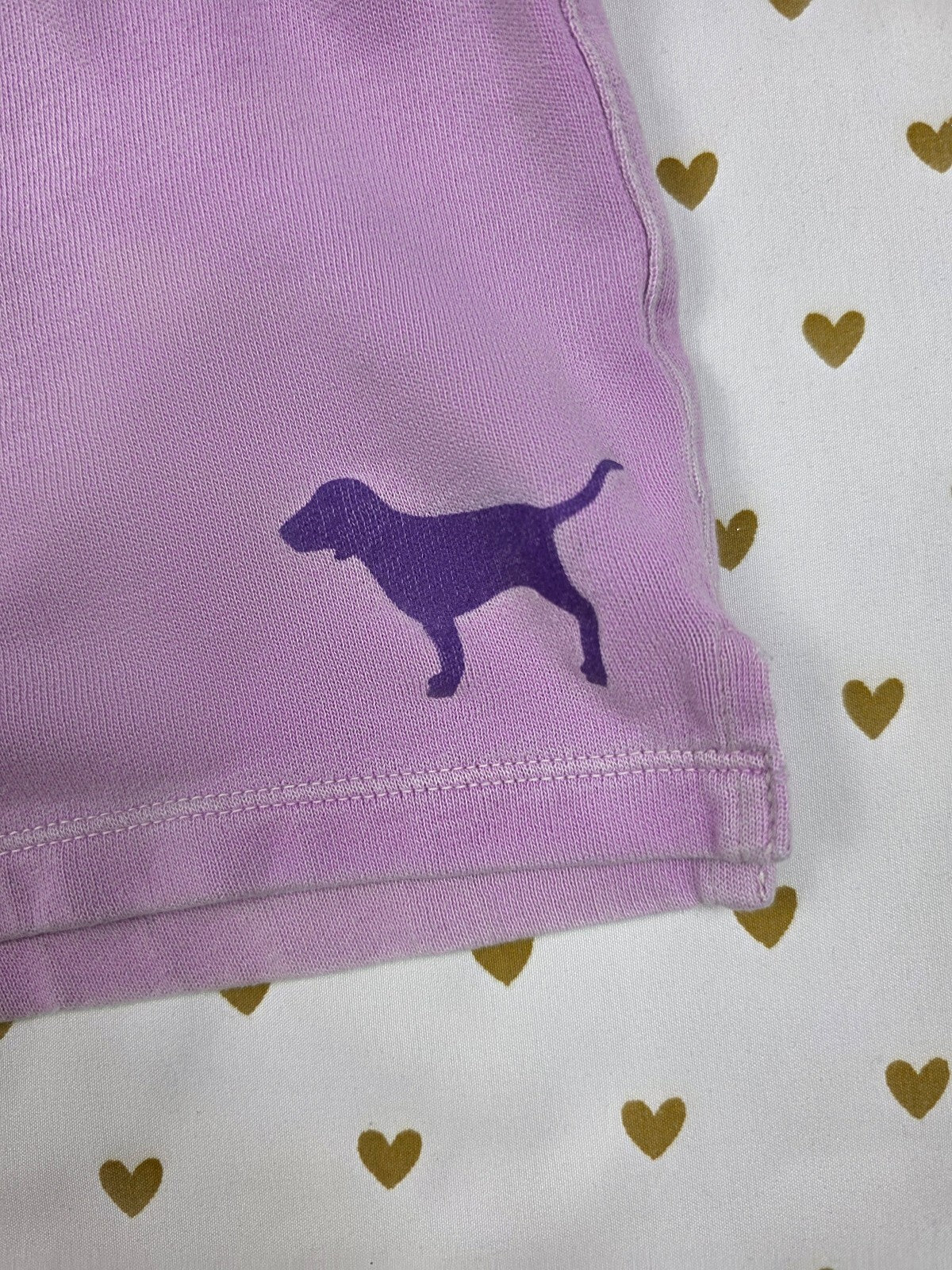 Victorias Secret PINK VINTAGE purple Leopard Cheetah Y2k Booty SHORTS XS