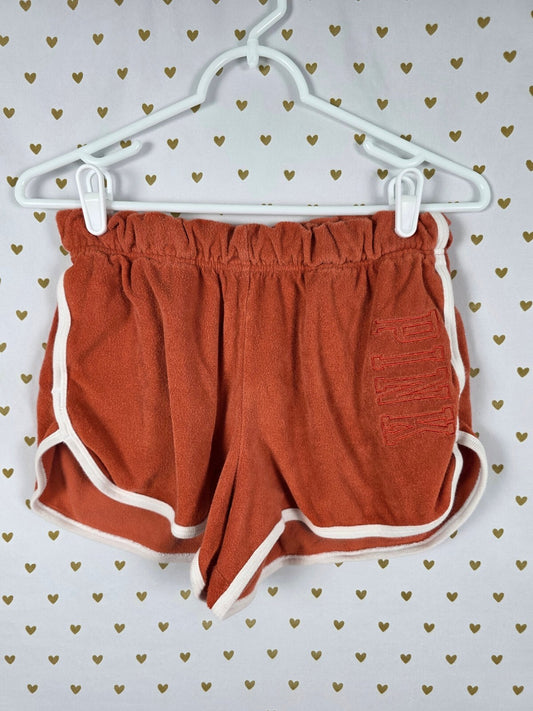 Victorias Secret PINK Orange Velour Sweat Shorts Medium