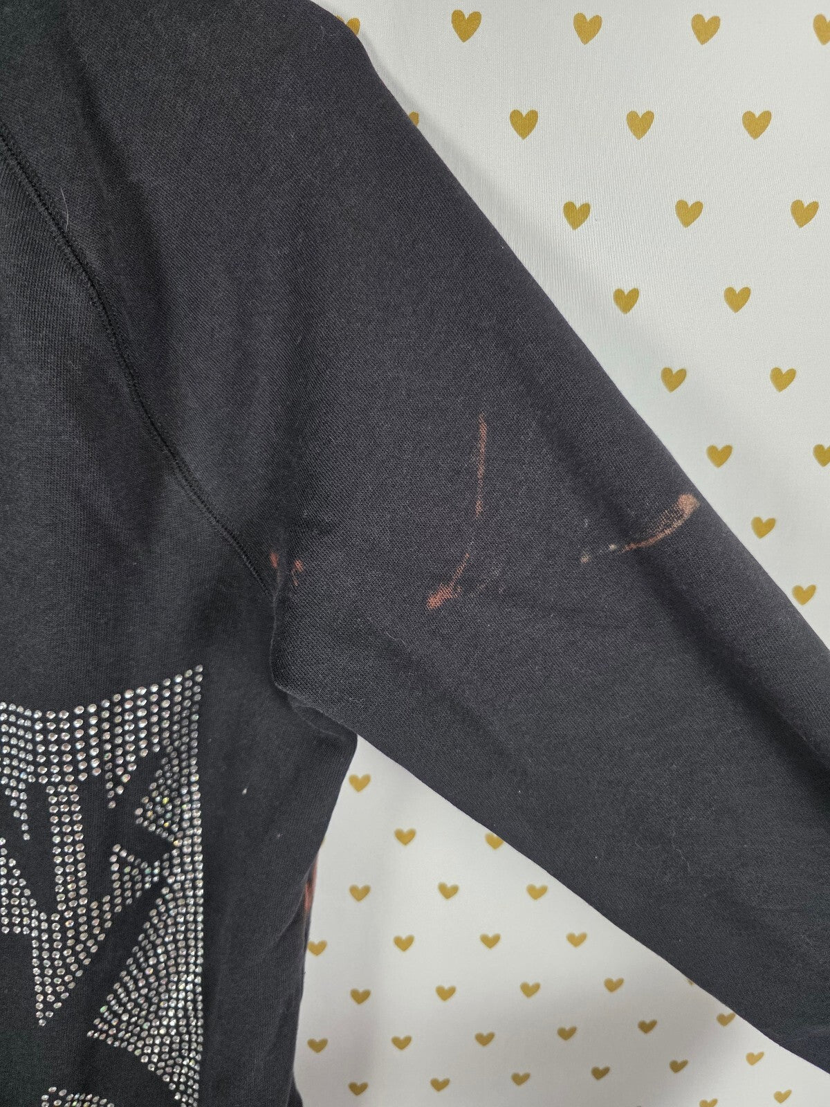 Victorias Secret Pink Vintage Flawed Bling Studded Hoodie Jacket Y2k Medium