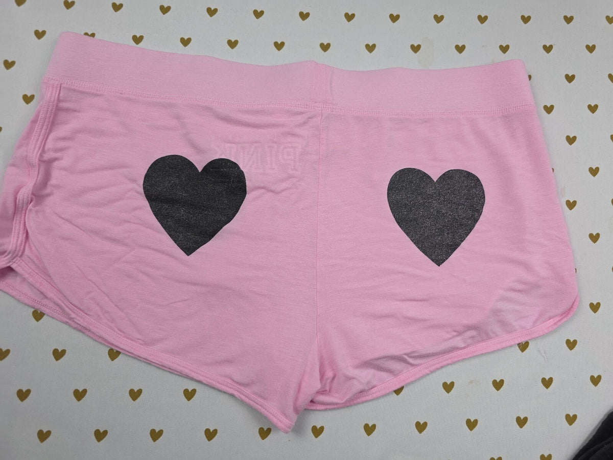 Victorias Secret PINK Vintage Heart Medium Sleep Shorts Boxers Pajama Bottoms