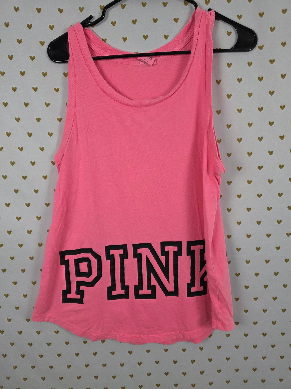 Victorias Secret PINK Logo Tank Top Neon Medium