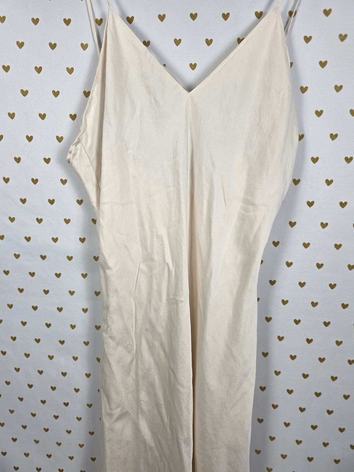 Vintage Victoria's Secret 100% Silk Ivory Maxi Slip Dress Nightgown 90s Large