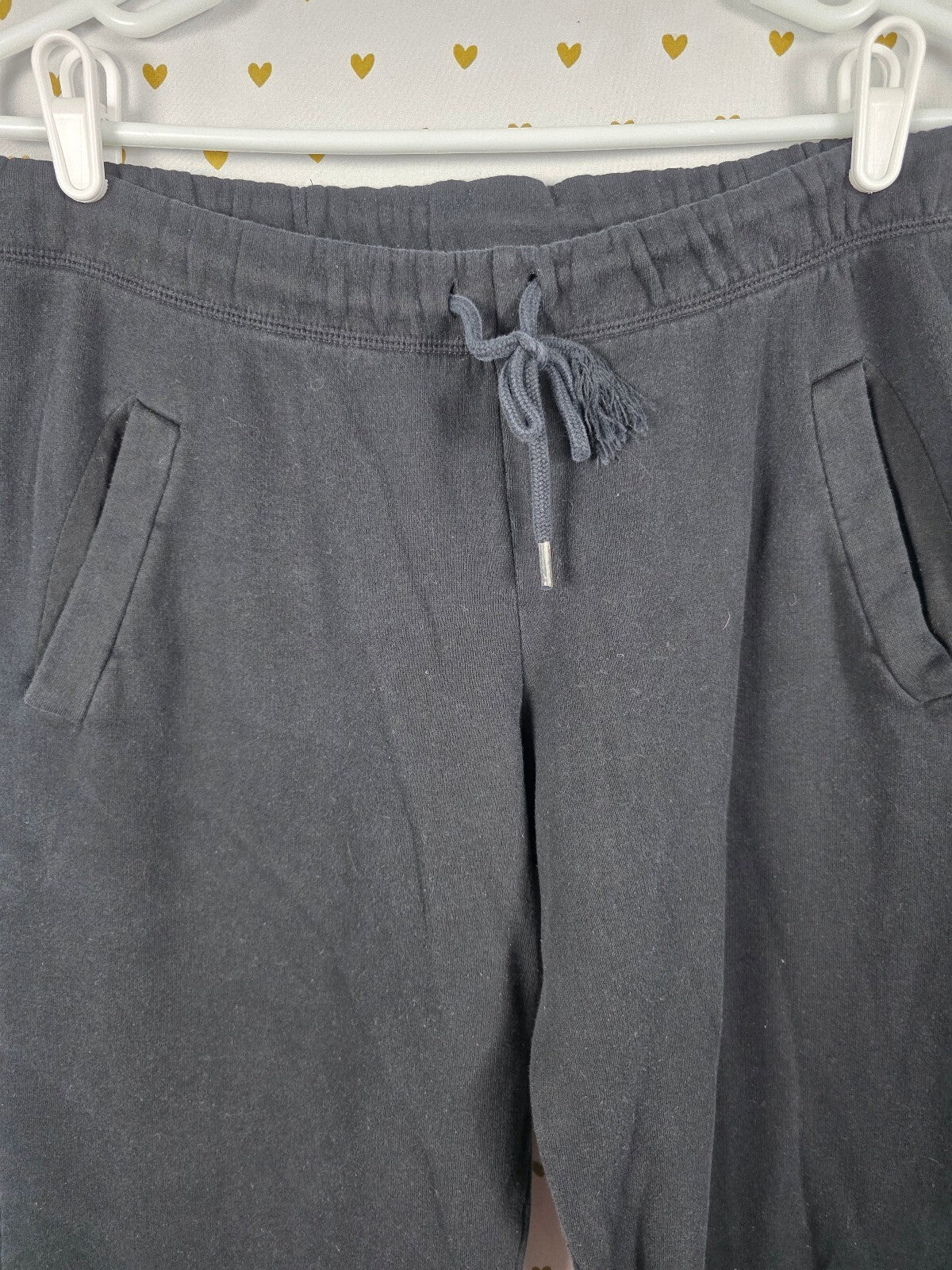 Victorias Secret PINK Medium Boyfriend Diaper Butt Sweats Flare Black