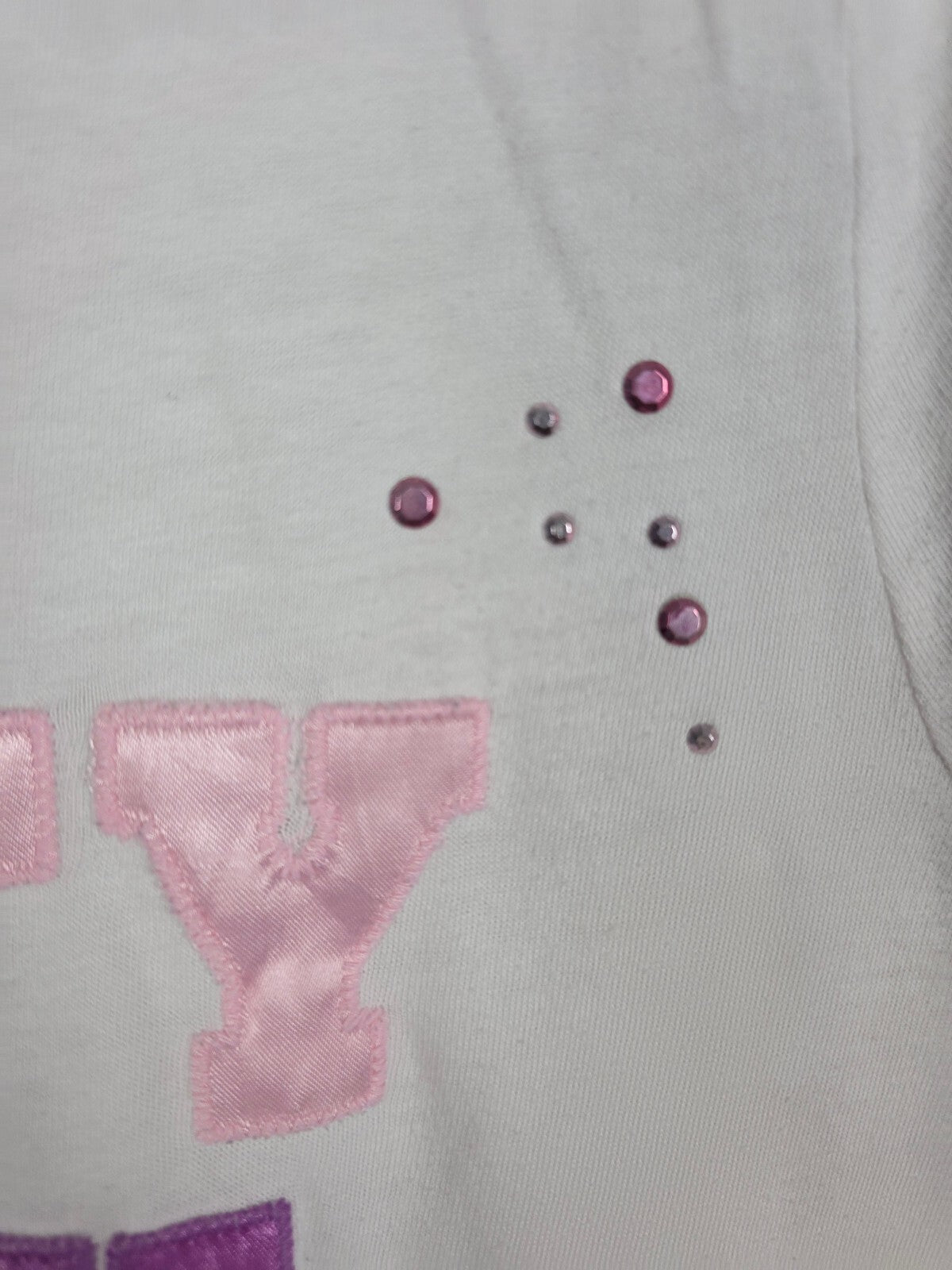Victorias Secret PINK Vintage Embroidered Party With Me Tee shirt Large