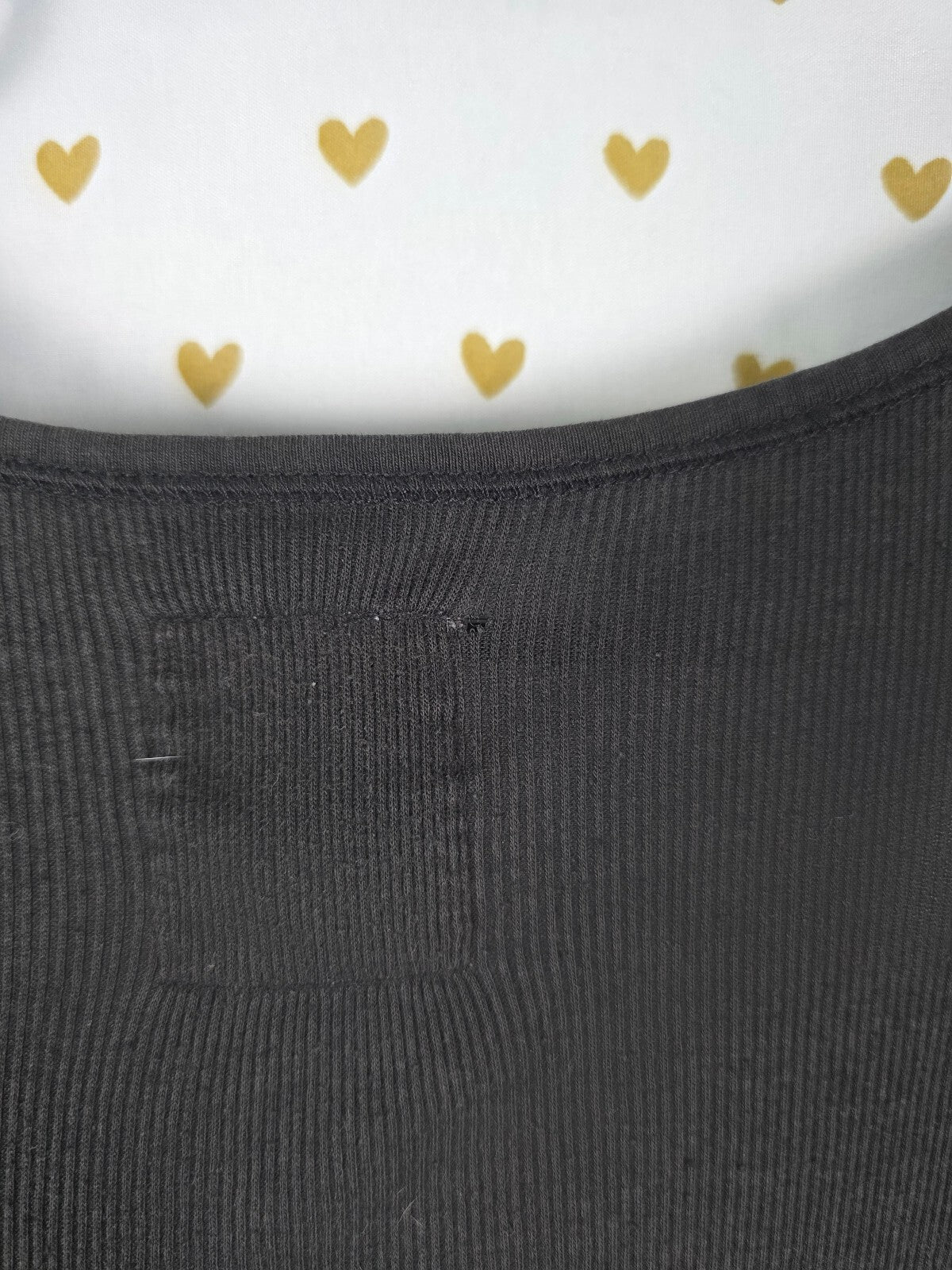 Victorias Secret PINK Vintage Y2k Ribbed Tank Top Black Medium