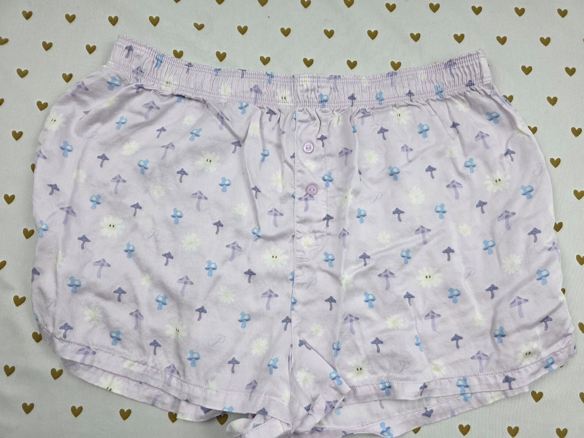 Victorias Secret PINK Mushrooms Silky Medium Sleep Shorts Boxers Pajama Bottoms
