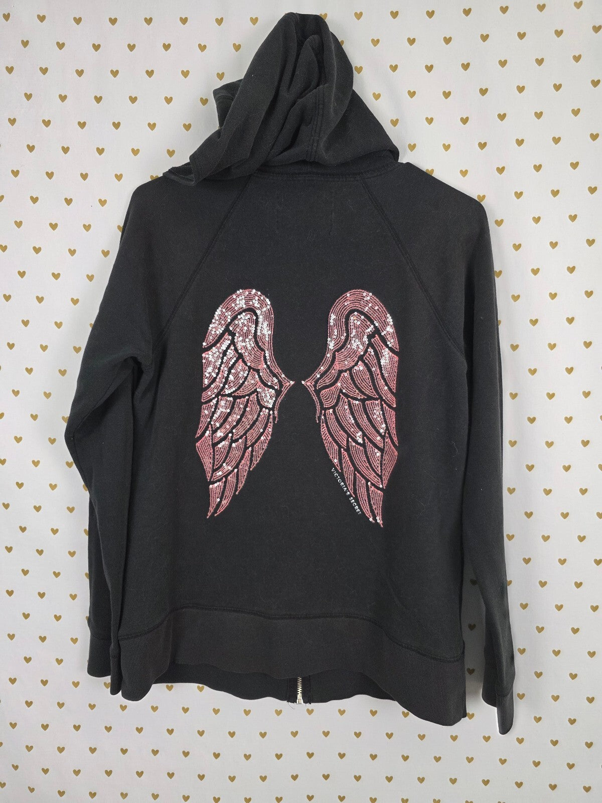 Victorias Secret Angels Bling Sequined Wings Full zip hoodie jacket  Large