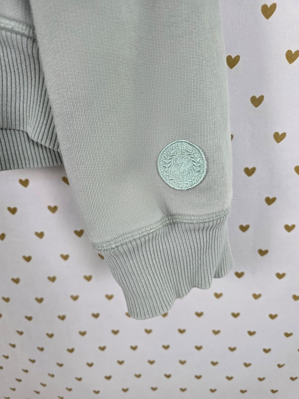 Victorias Secret Pink Sage Green Quarter Zip Sweater Shirt Pullover 2XL XXL
