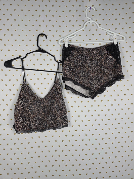 Victorias Secret Sleep SET 2pc Outfit Pajama Tank Shorts Medium