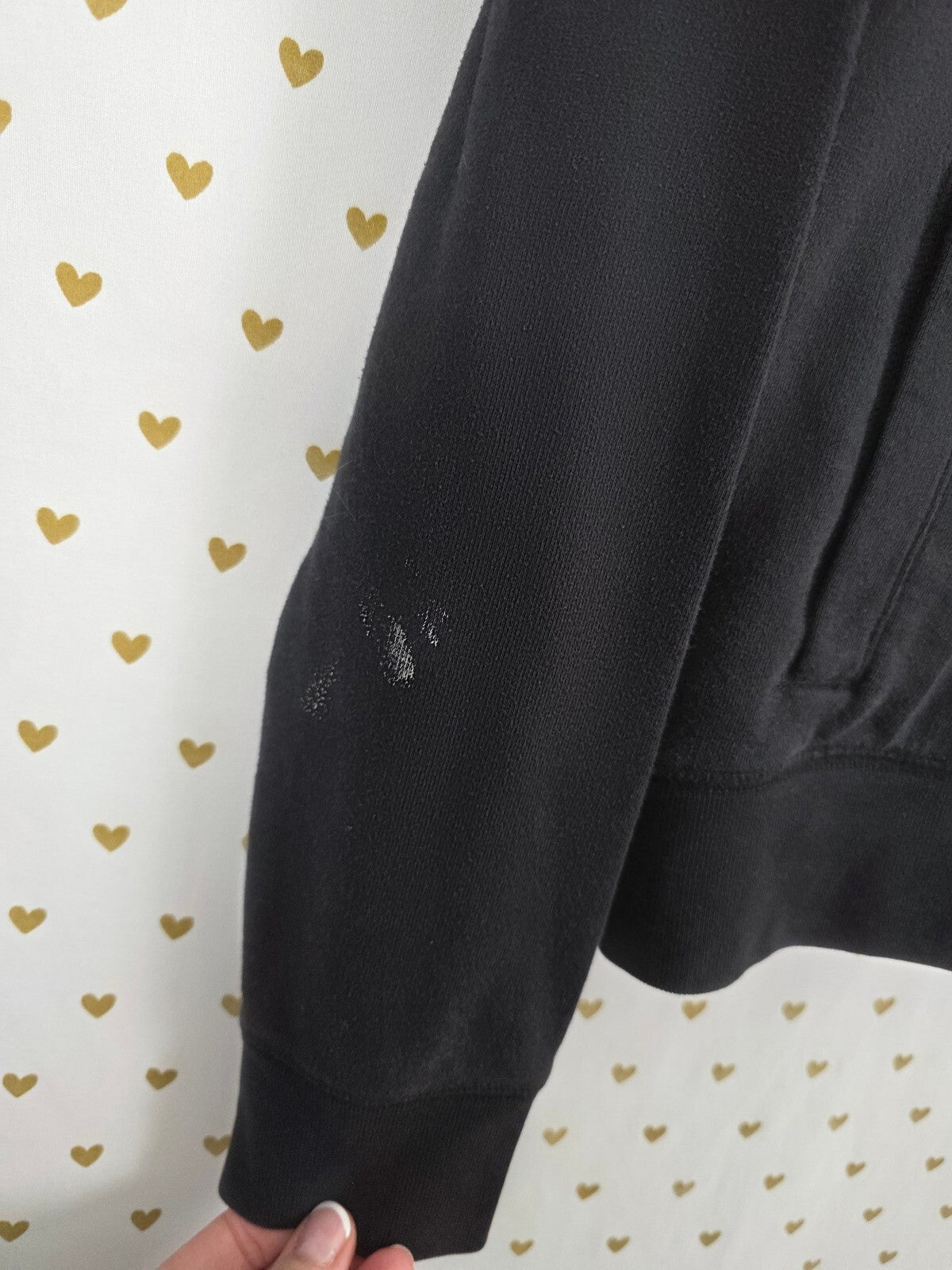Victorias Secret Pink Vintage y2k Black Pullover Hoodie Logo Sweater Jacket Med