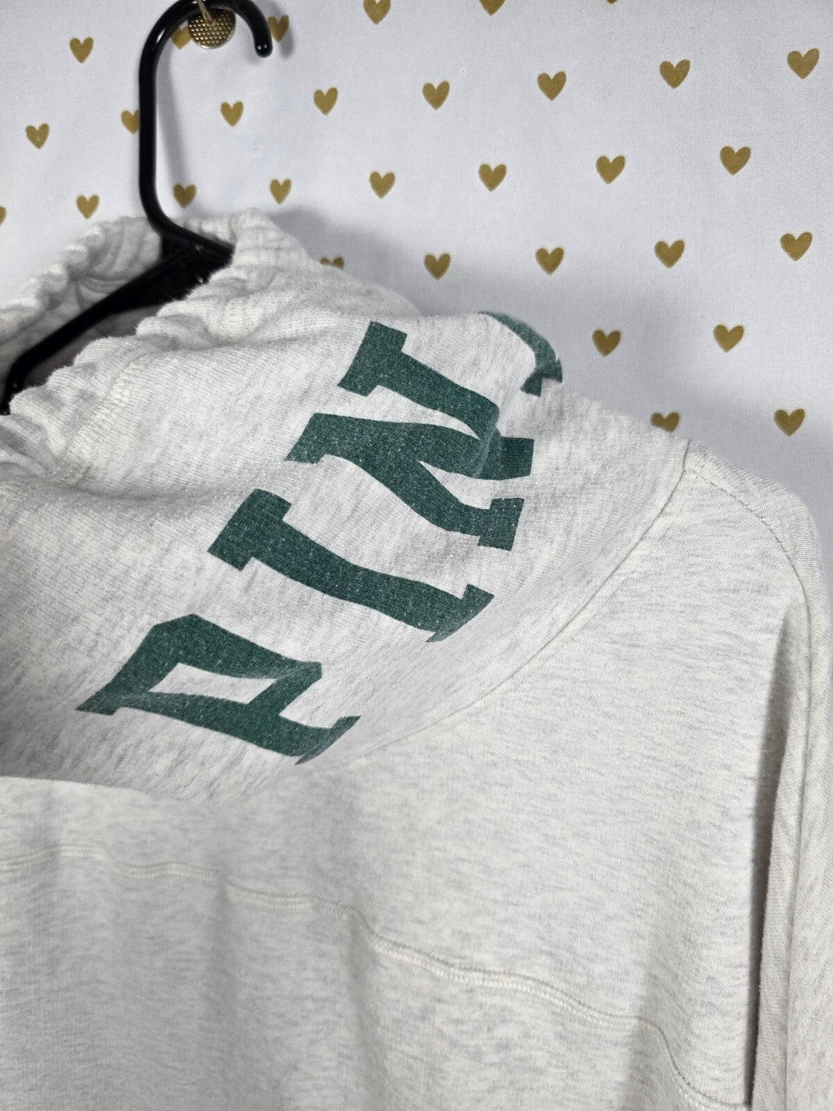 Victoria's Secret PINK Baylor University Bears Hoodie Sweatshirt Gray Green M