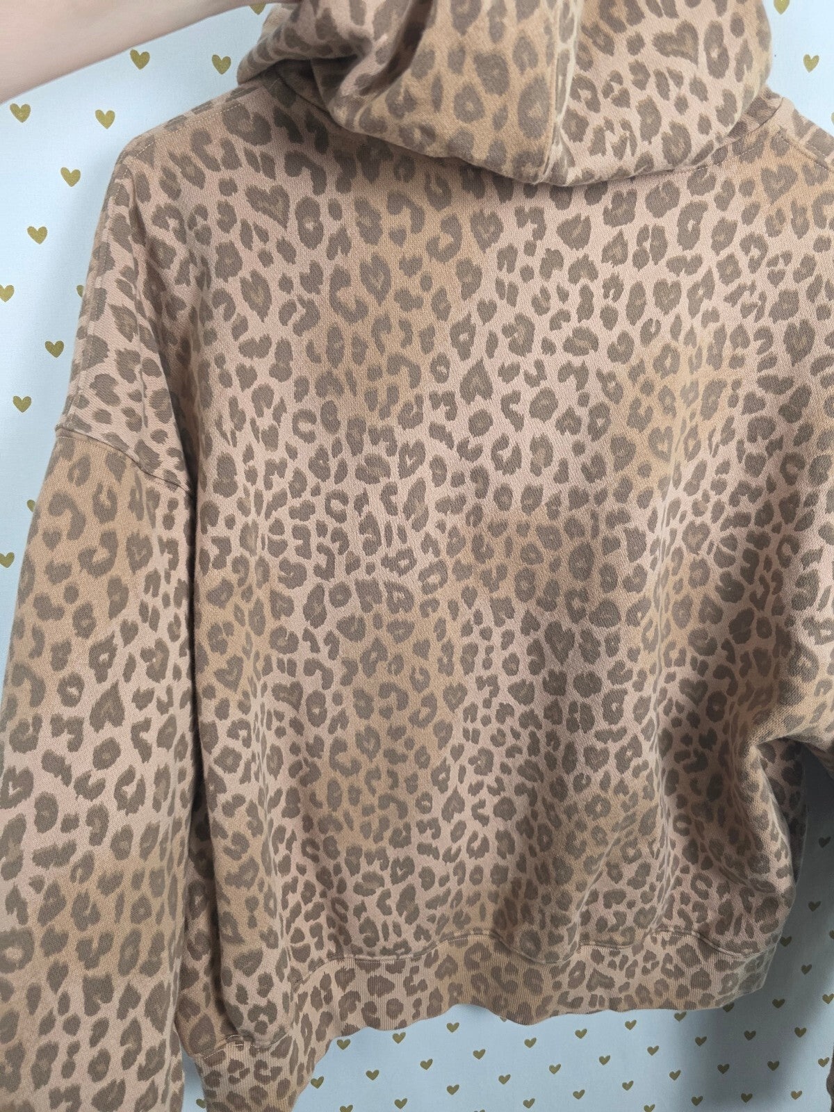 Victoria’s Secret PINK Leopard Cheetah 1986 Metallic BLING Half Zip Hoodie M