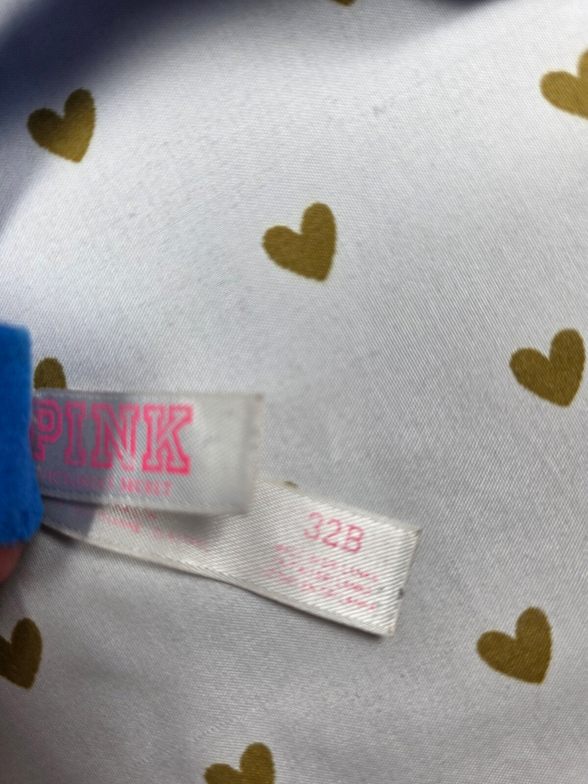 Victorias Secret Pink Blue 32B Wear Everywhere Demi Balconette Bra
