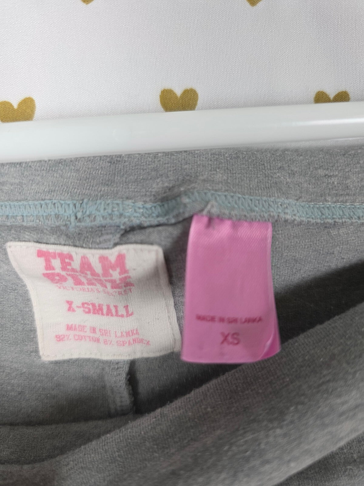 Victoria's Secret PINK 86 Foldover Flare Yoga Pants XS Gray Booty Spellout
