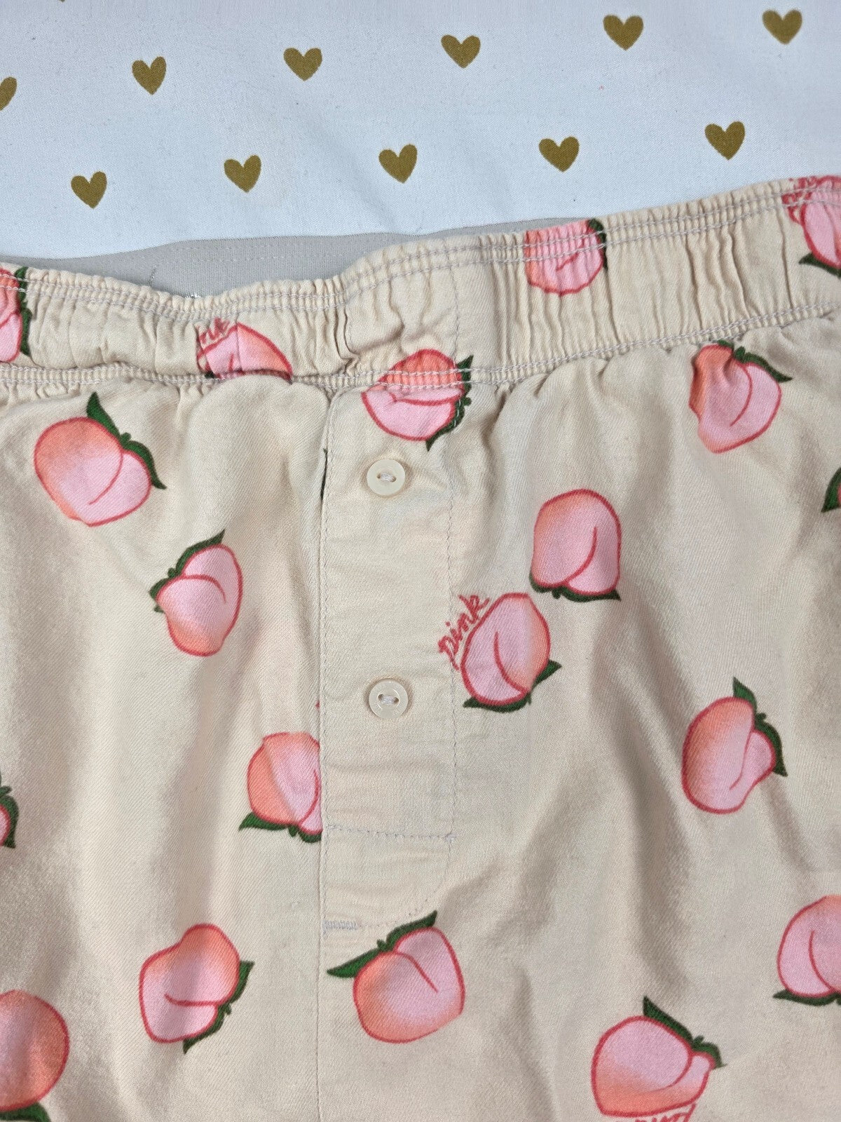 Victorias Secret PINK PEACH LARGE Sleep Shorts Boxers Pajama Bottoms