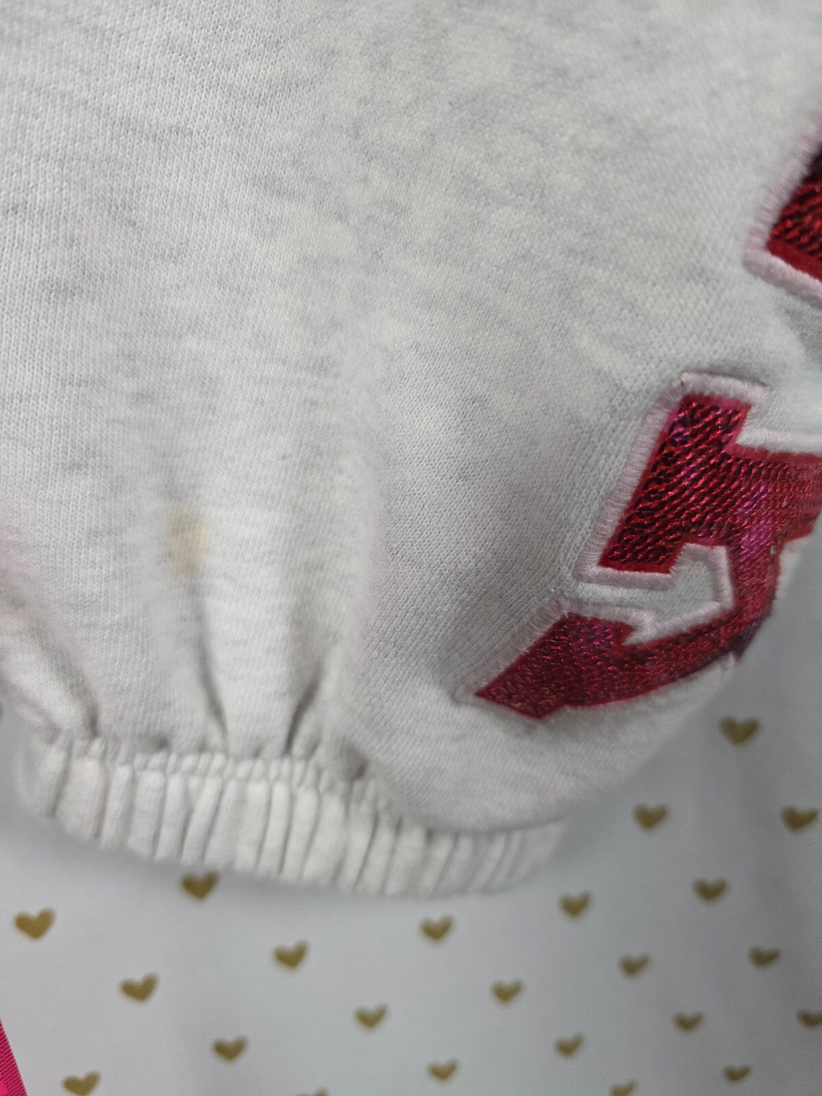 Victorias Secret PINK Loveshackfancy Campus Sweats Bling Logo  Grey Large