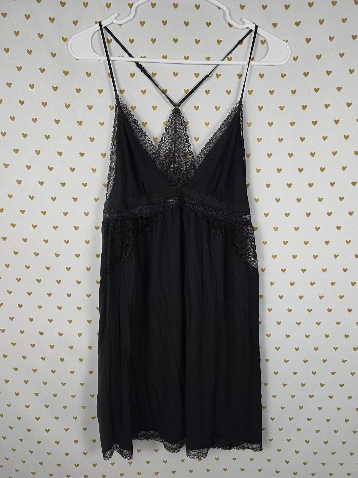 Victorias Secret Black racerback super soft nightie Slip Dress Pajama XL