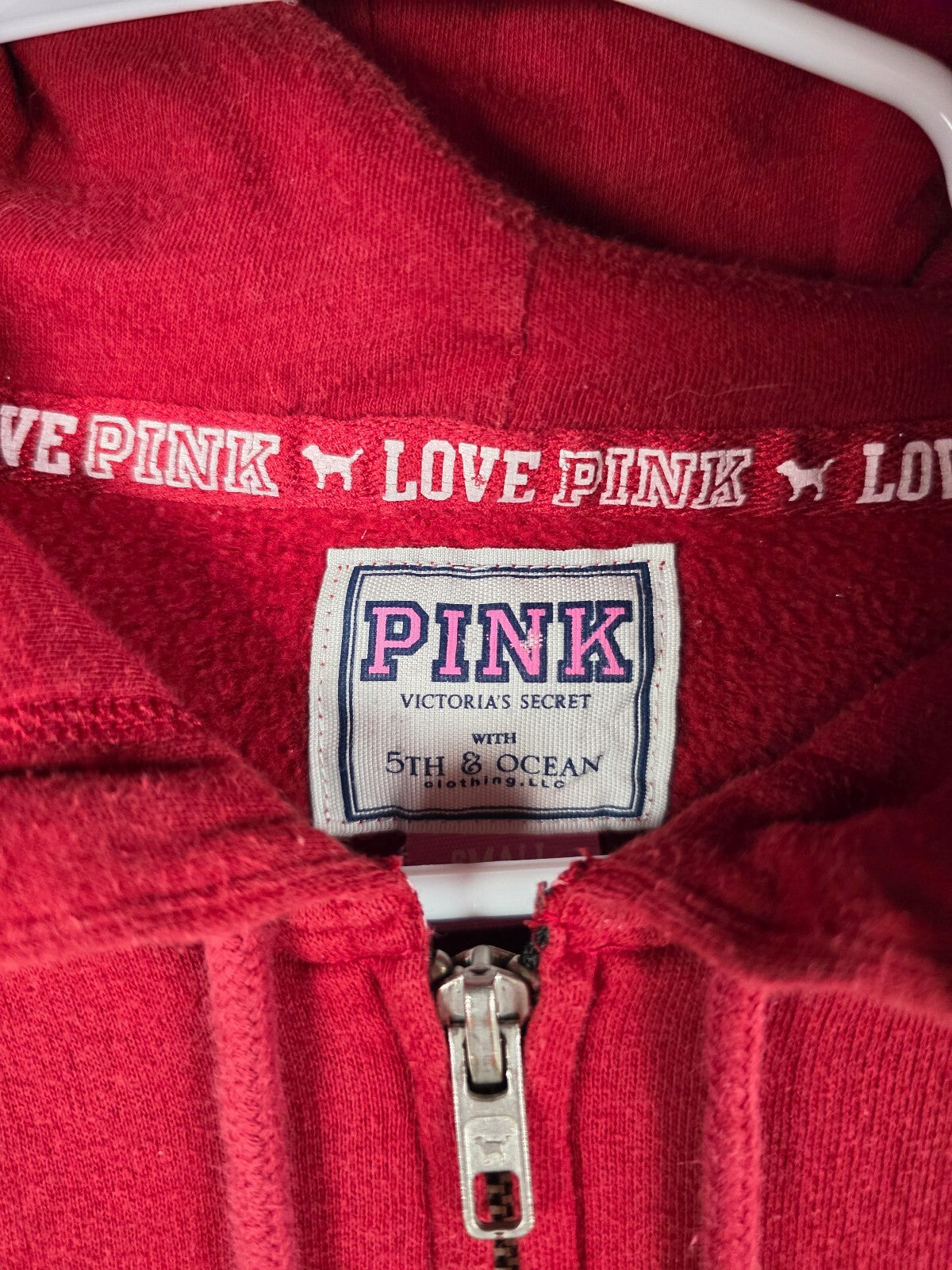 Victorias Secret Pink ASTROS MLB Full zip Hoodie Jacket BLING Houston SMALL