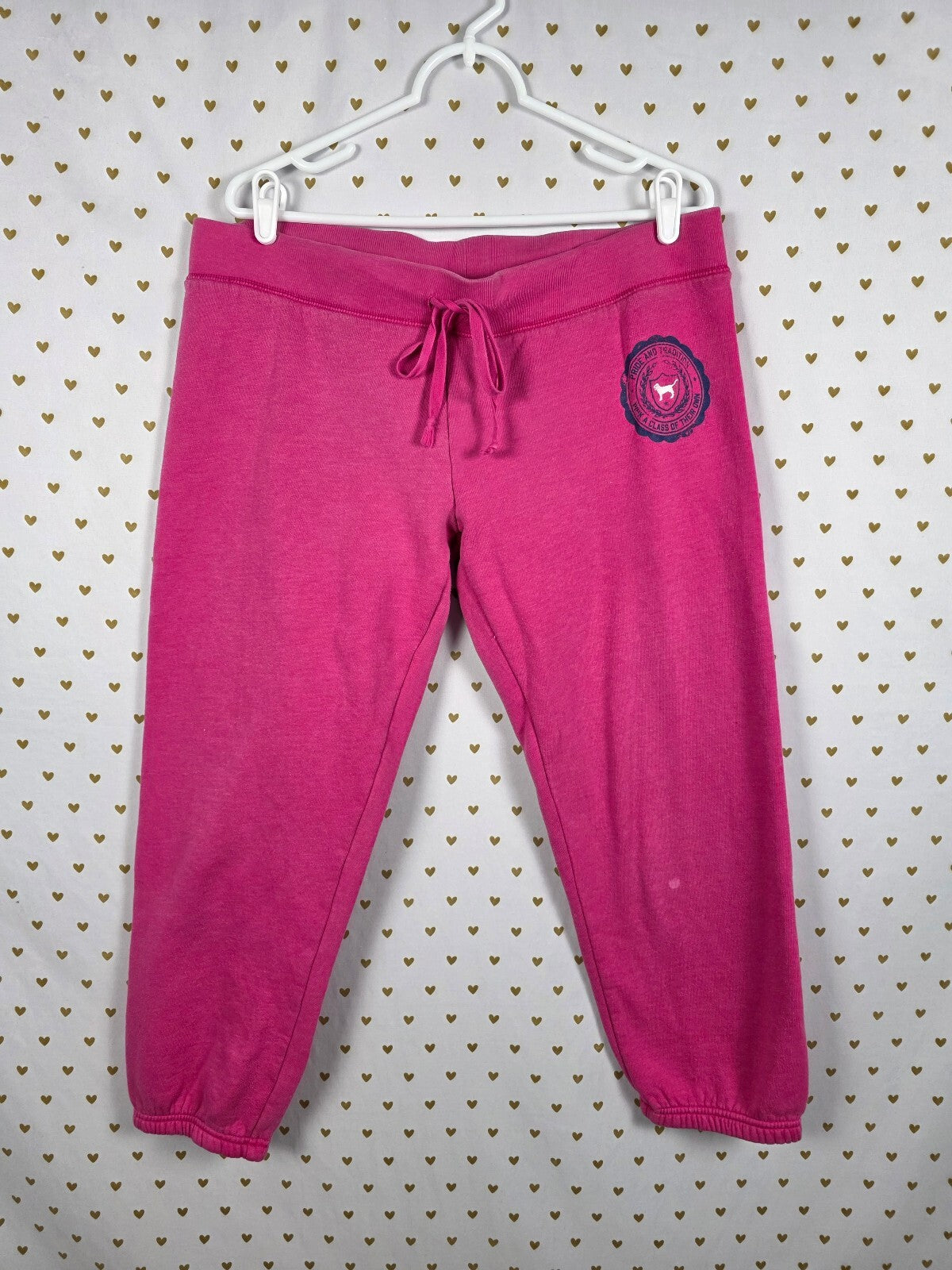 Victorias Secret PINK Vintage y2l Logo Butt Unversity Sweats Sweatpants LARGE