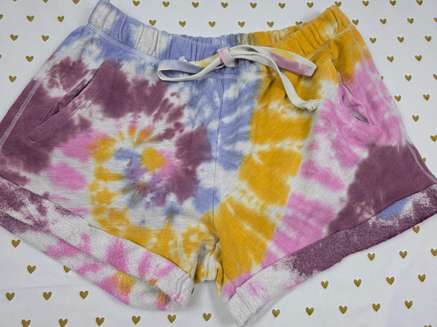 Victorias Secret PINK Tye Dye Logo Sweat shorts MEDIUM