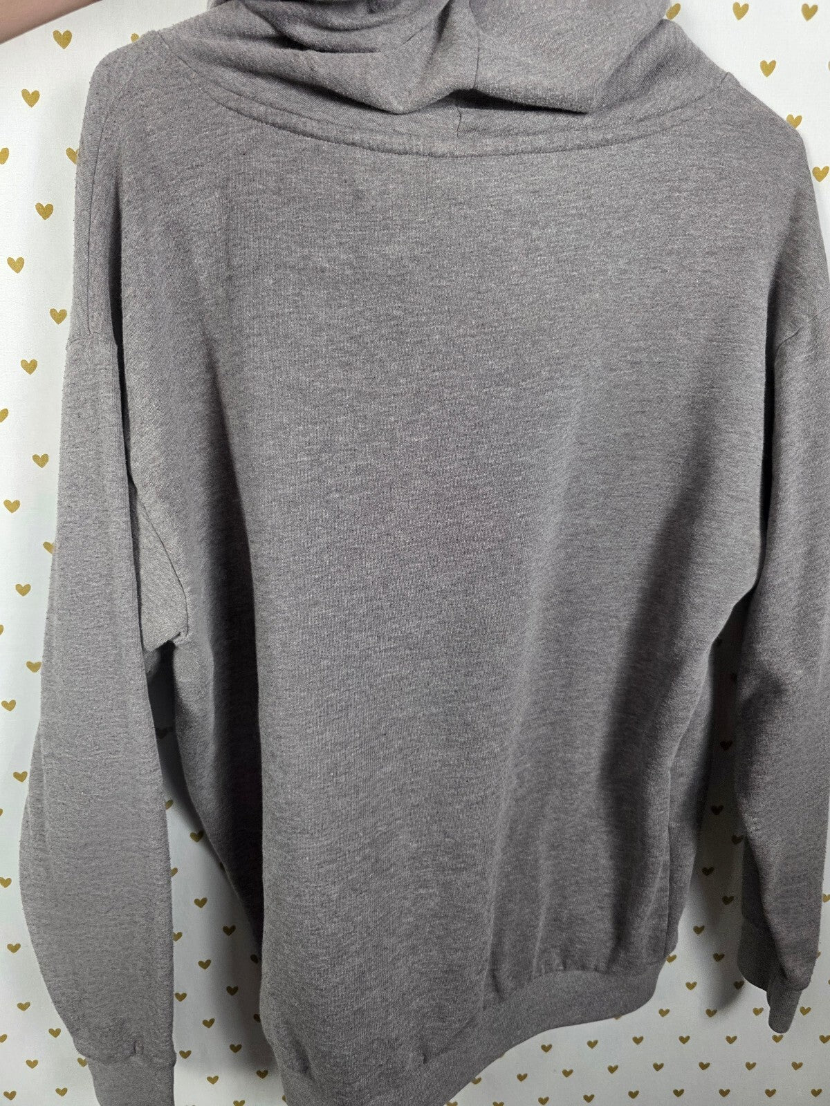 Victorias Secret Pink Leopard Cheetah Oversized Grey Hoodie Sweater Small
