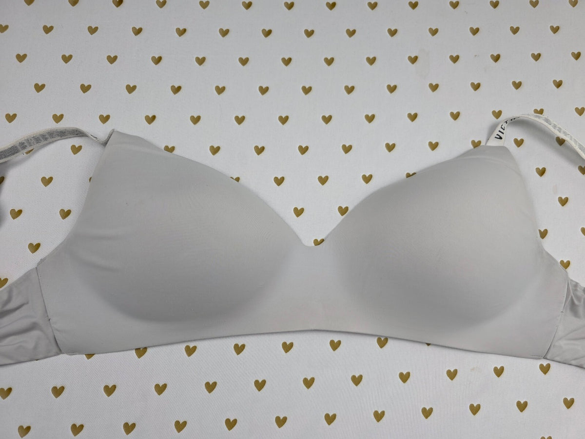Victorias Secret Wireless Logo Strap T Shirt Lightly Lined Bra 36DD
