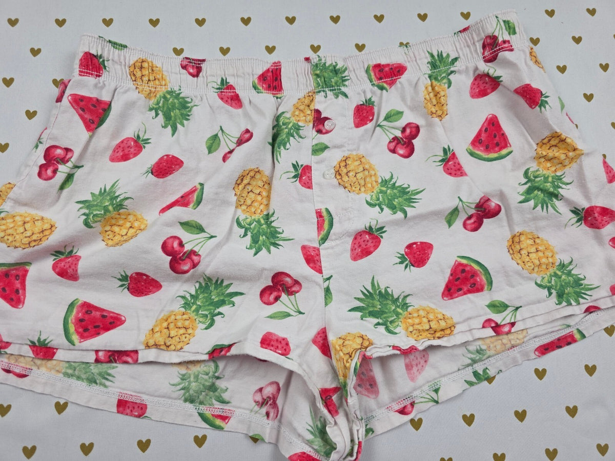 Victorias Secret PINK Fruit Medium Sleep Shorts Boxers Pajama Bottoms
