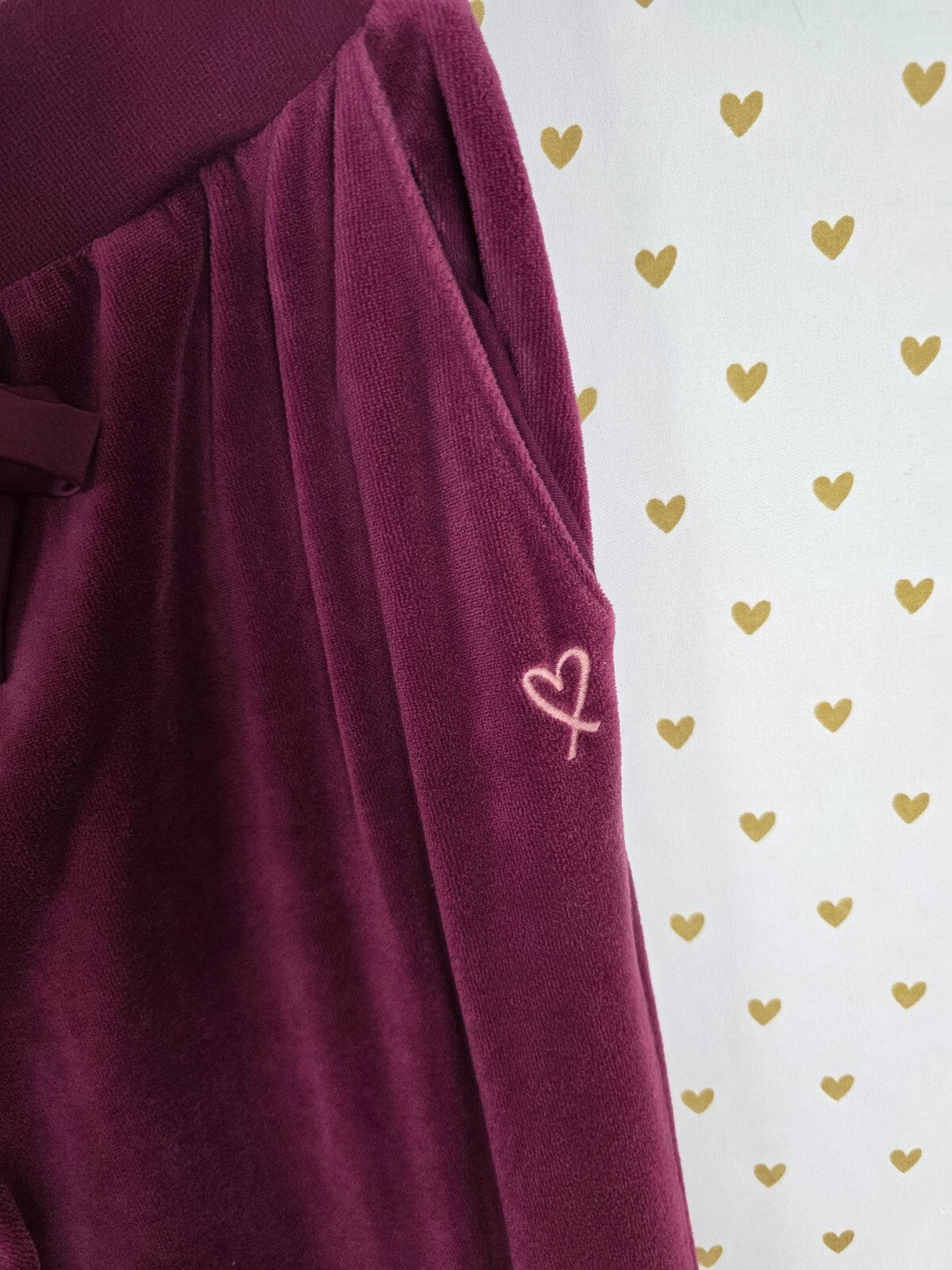 Victorias Secret Maroon Velour Open Back Set Sweats Large Set outfit