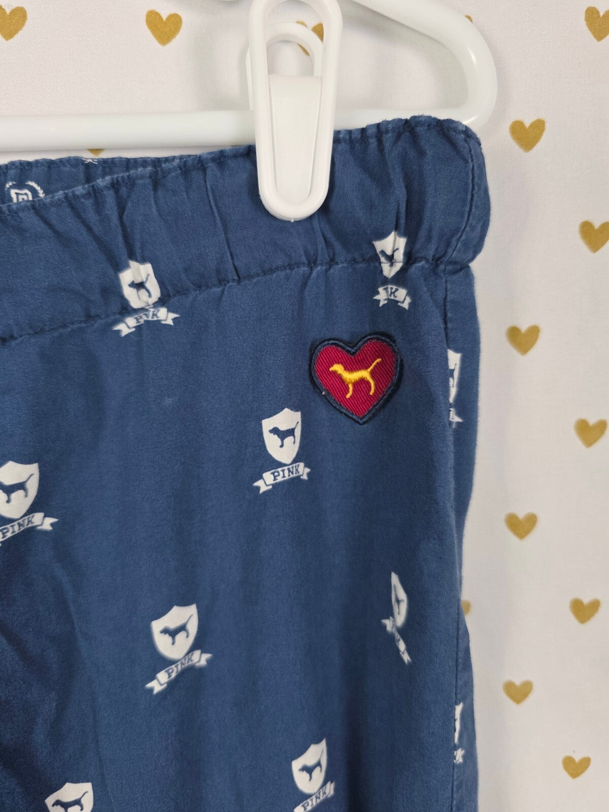 Victoria's Secret PINK University of PINK Pajama Pants Navy Crest M