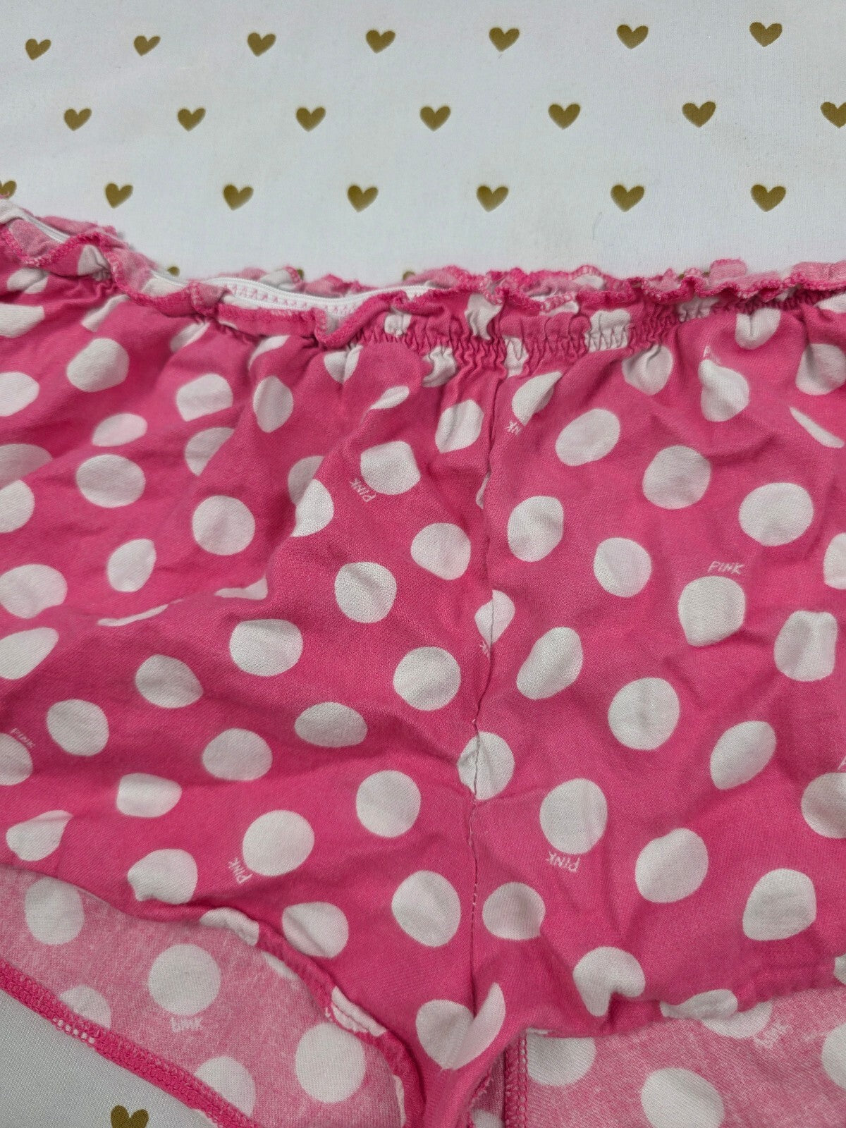Victoria's Secret PINK SHORT Polka Dot Sleep Shorts Pink  Flutter Medium