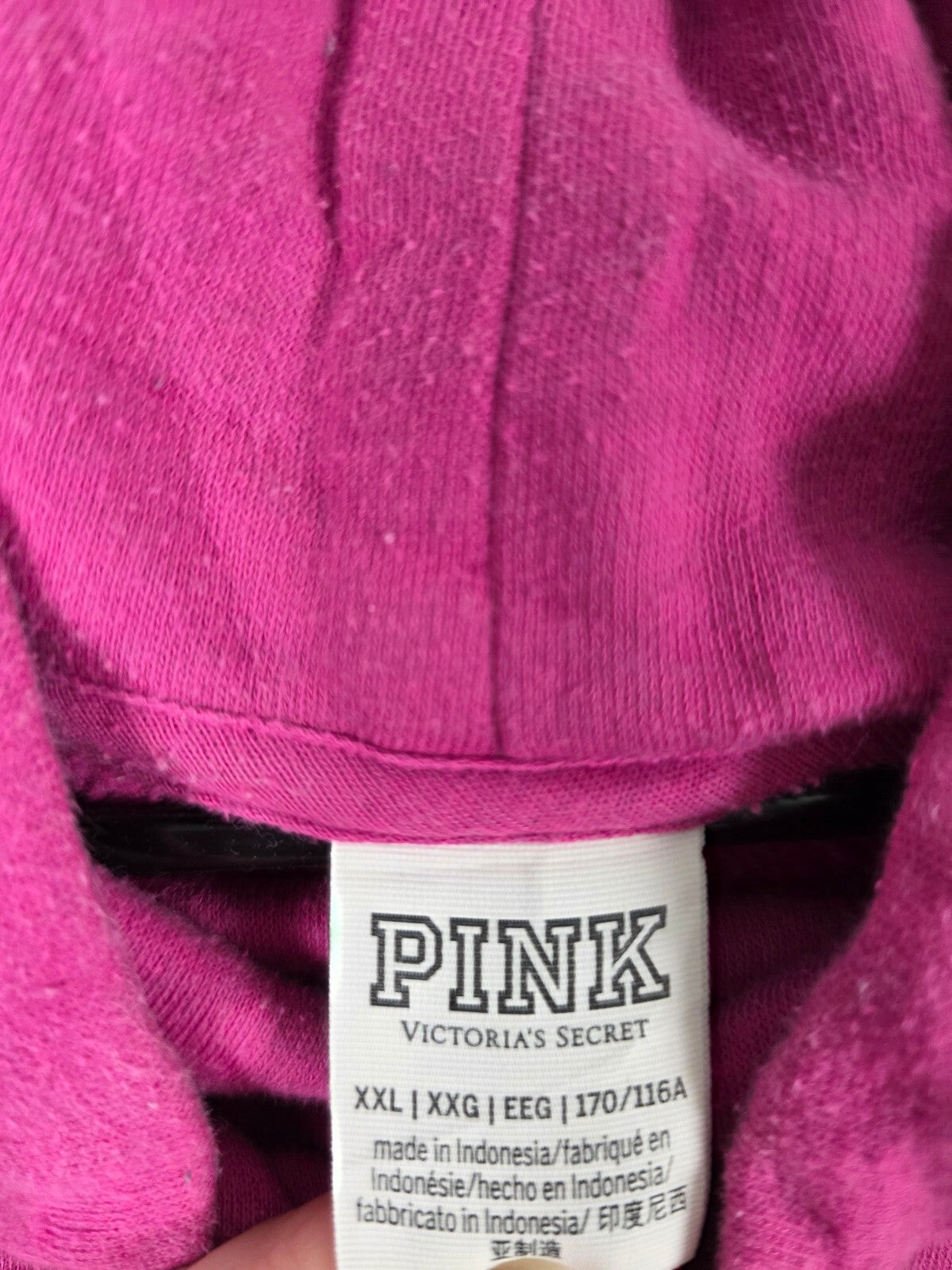 Victorias Secret Pink Slouchy Cowl Neck Sweater Shirt Logo 2XL XXL