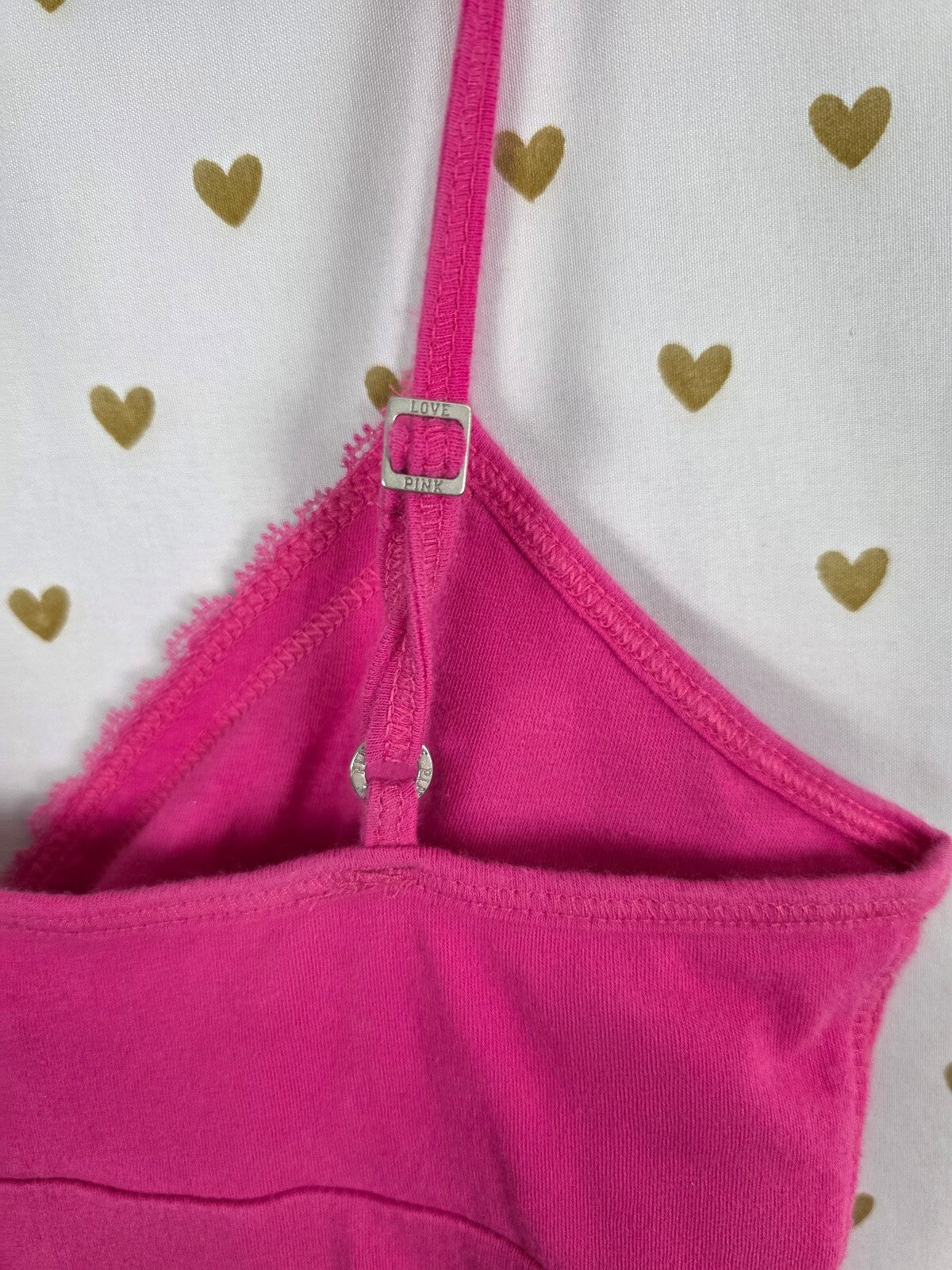 Victorias Secret PINK  Vintage HEART XS Tank Top Padded