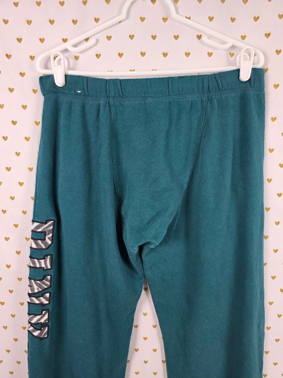 Victorias Secret PINK ZEBRA Embroidered Logo Flare Diaper Butt Boyfriend Sweats