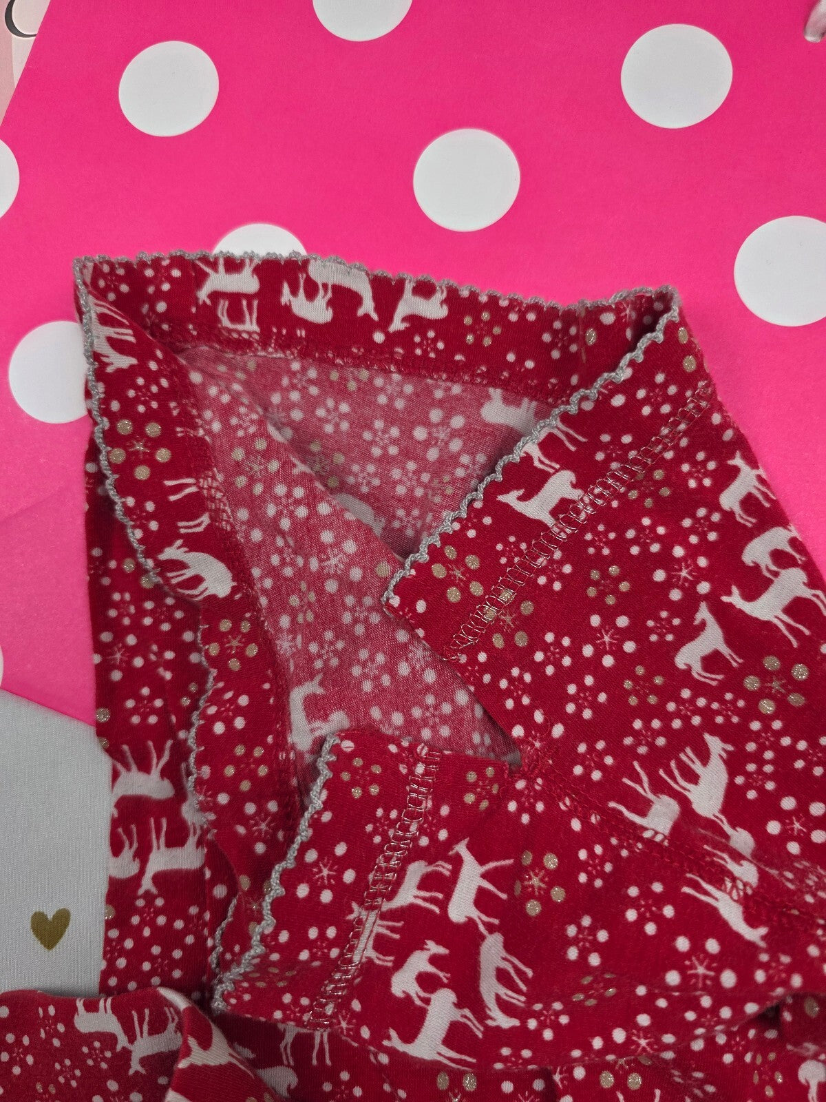 Victorias Secret Red Cotton Polka Dot Medium Sleep Pants Pajama PJ Bottoms