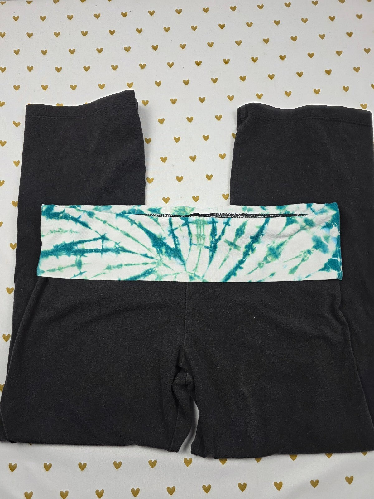 Victorias Secret Tye Dye Yoga Pants Foldover SMALL Capri