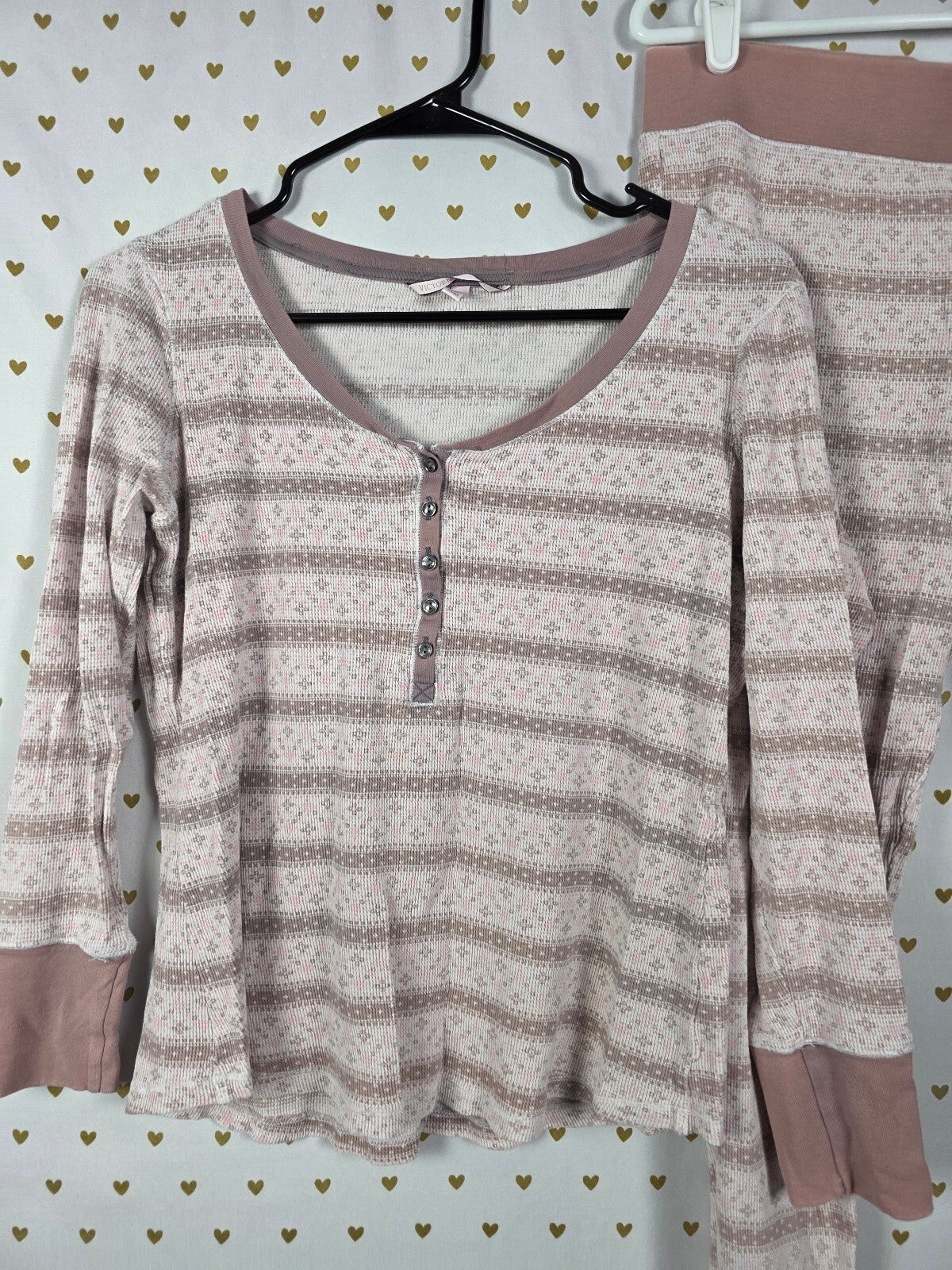 Victorias Secret Thermal Waffle Sleep Set Medium Lounge
