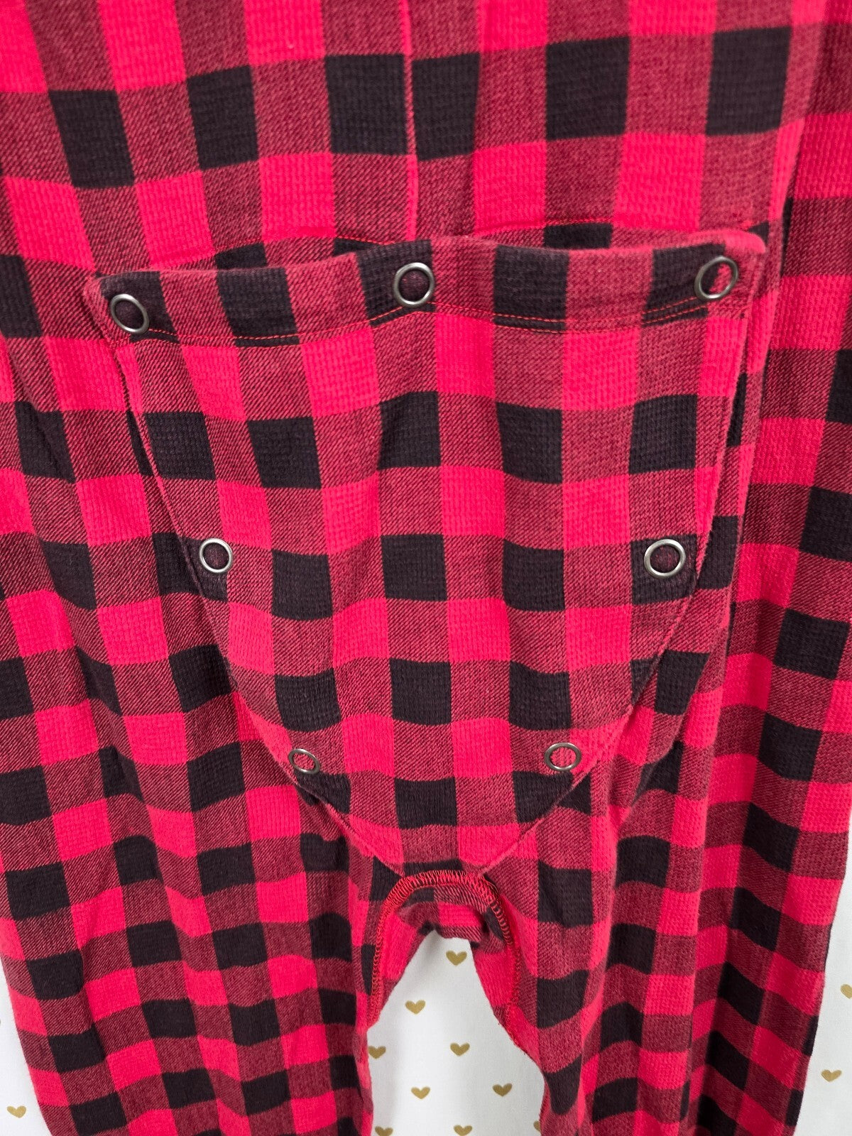Victoria's Secret PINK Buffalo Plaid Thermal Flapjack One Piece Pajamas S