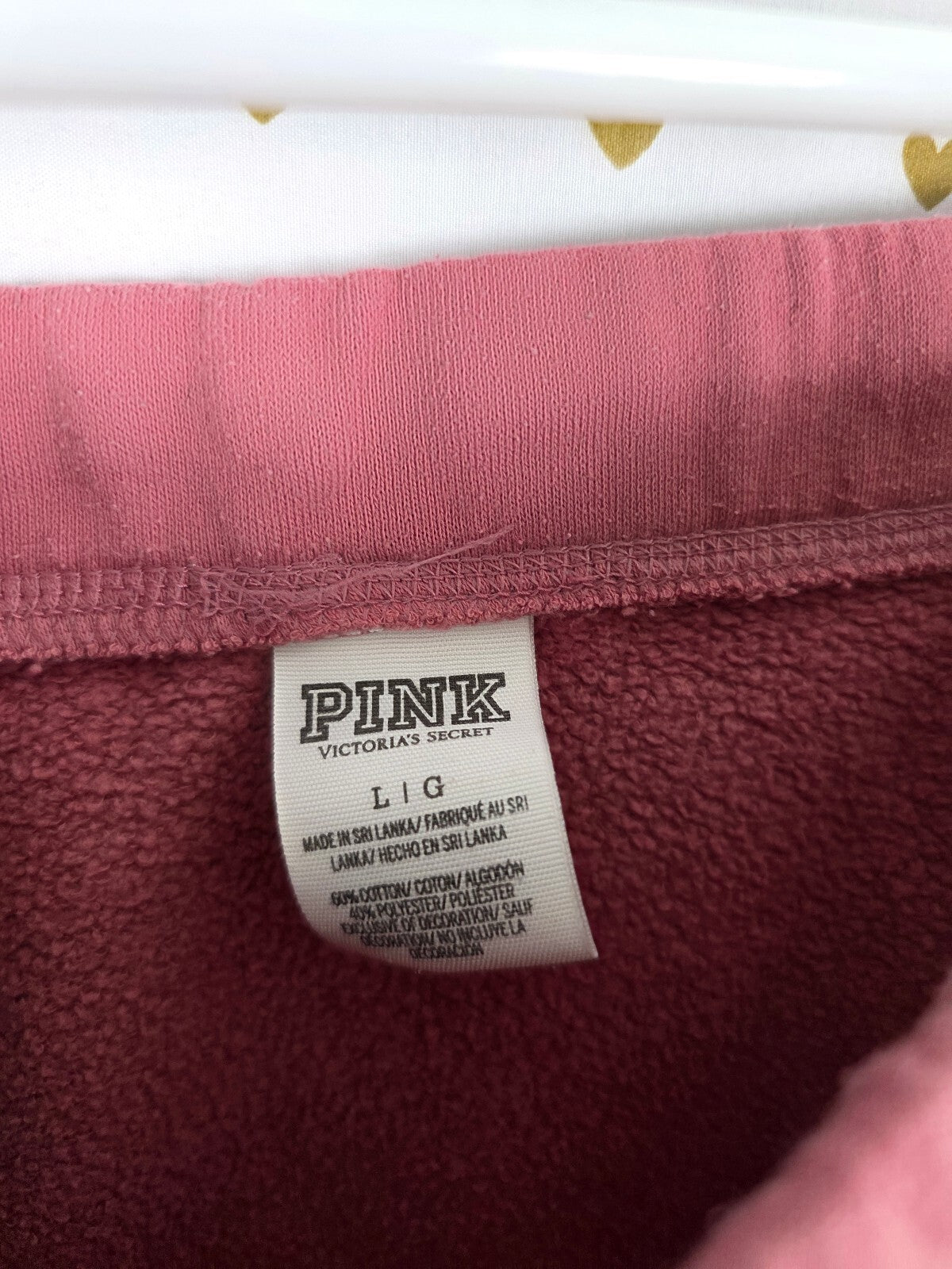 Victorias Secret PINK Diaper Butt Boyfriend Sweats Sweatpants Flared LARGE