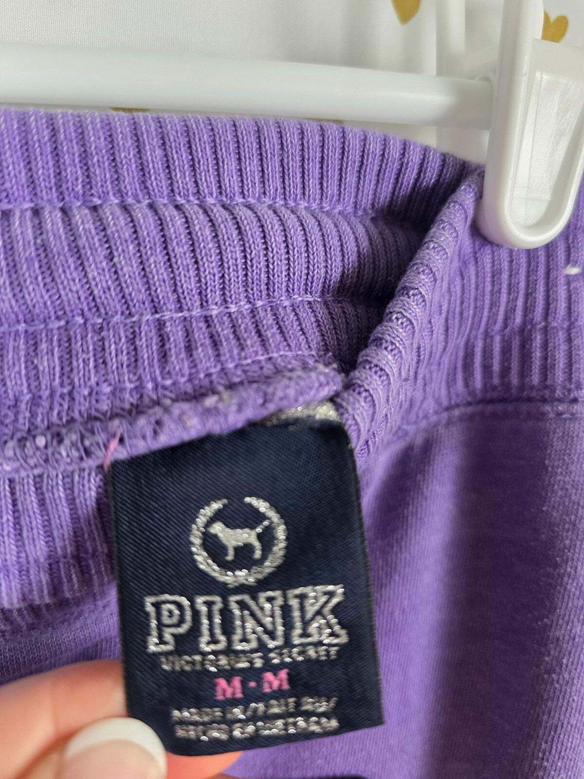 Victorias Secret PINK Vintage Purple Bling Sequined Sweats Sweatpants Y2k Medium