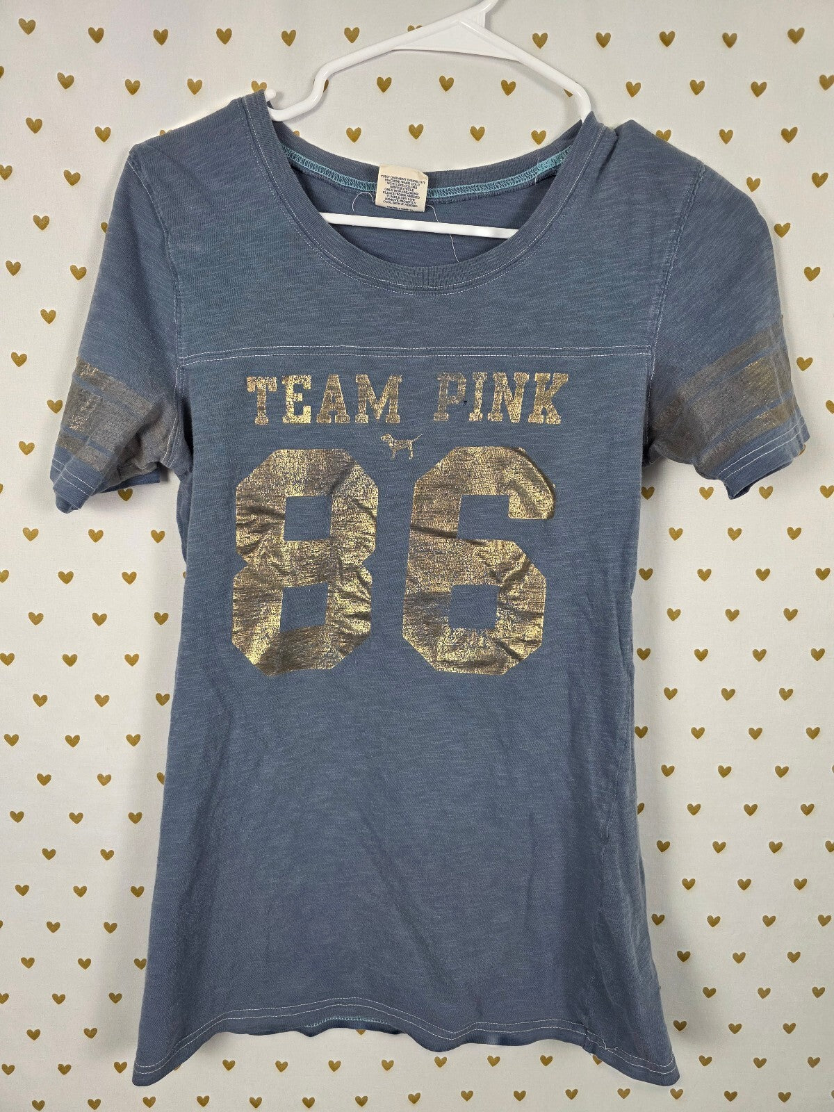 Victorias Secret PINK Vintage Team 86 Tee Shirt MEDIUM