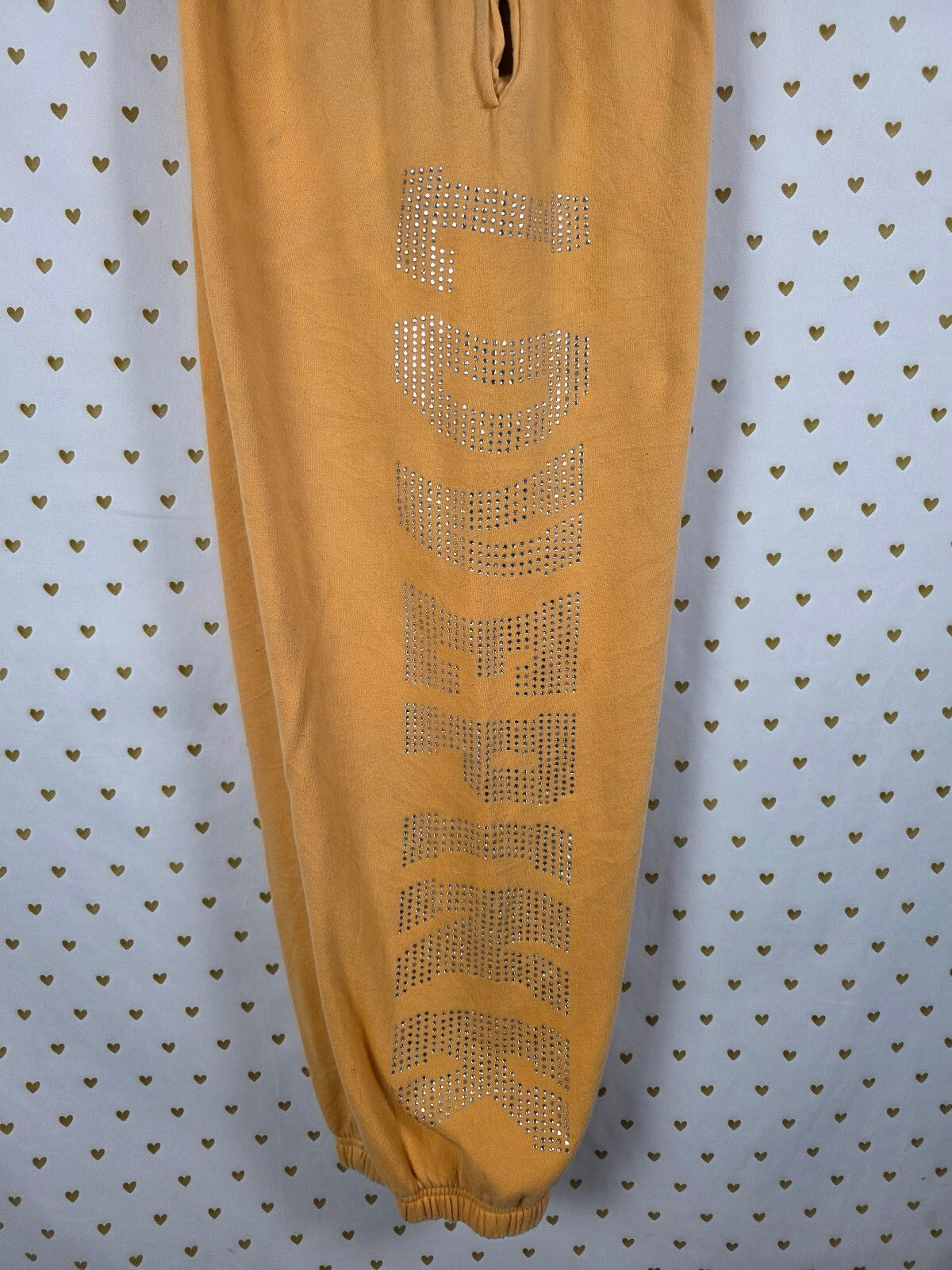 Victorias Secret PINK BLING Logo Sweats  Sweatpants Studded Medium
