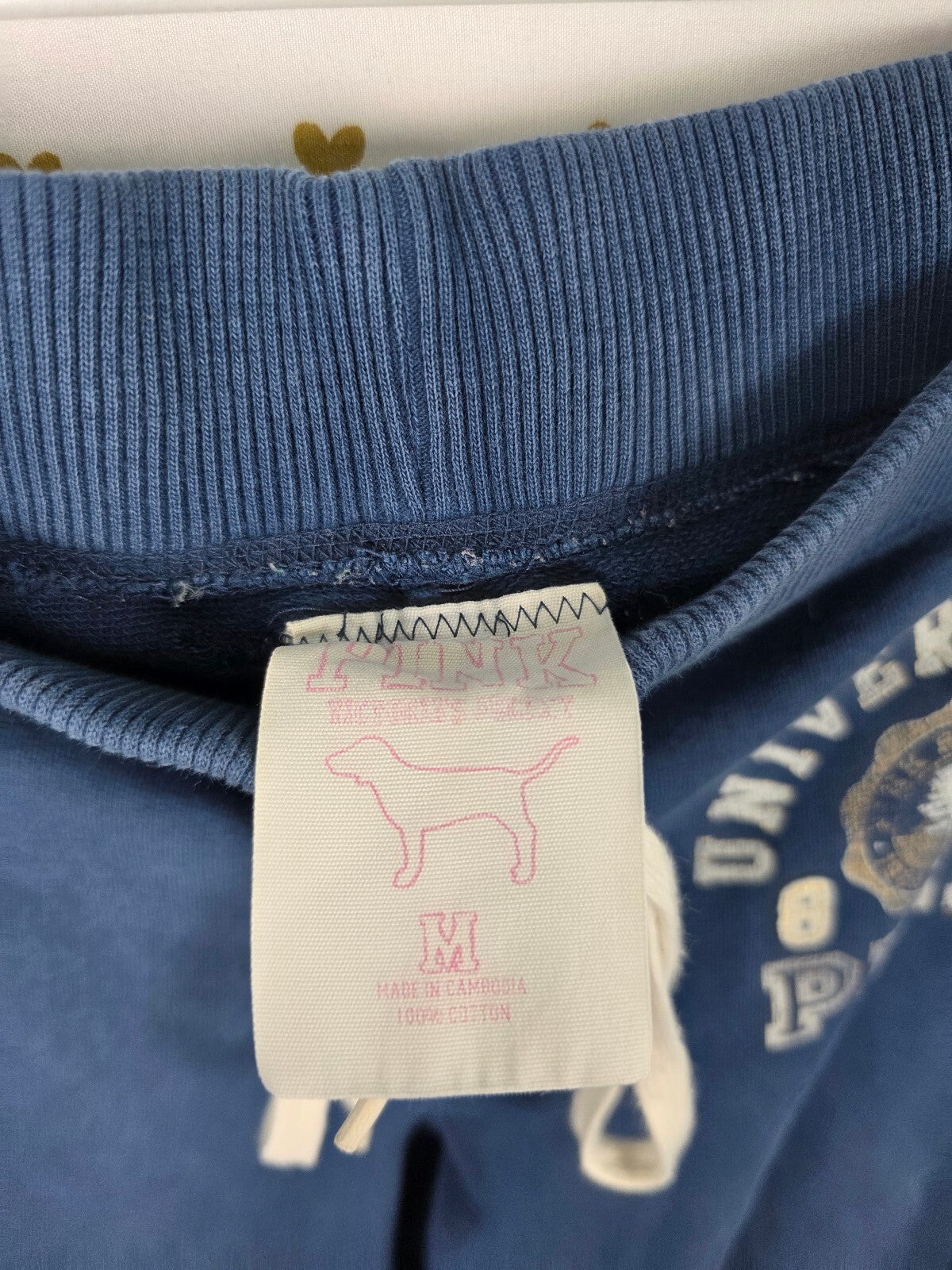 Victorias Secret PINK Unversity VINTAGE y2k MEDIUM 07 Sweats Sweatpants Blue