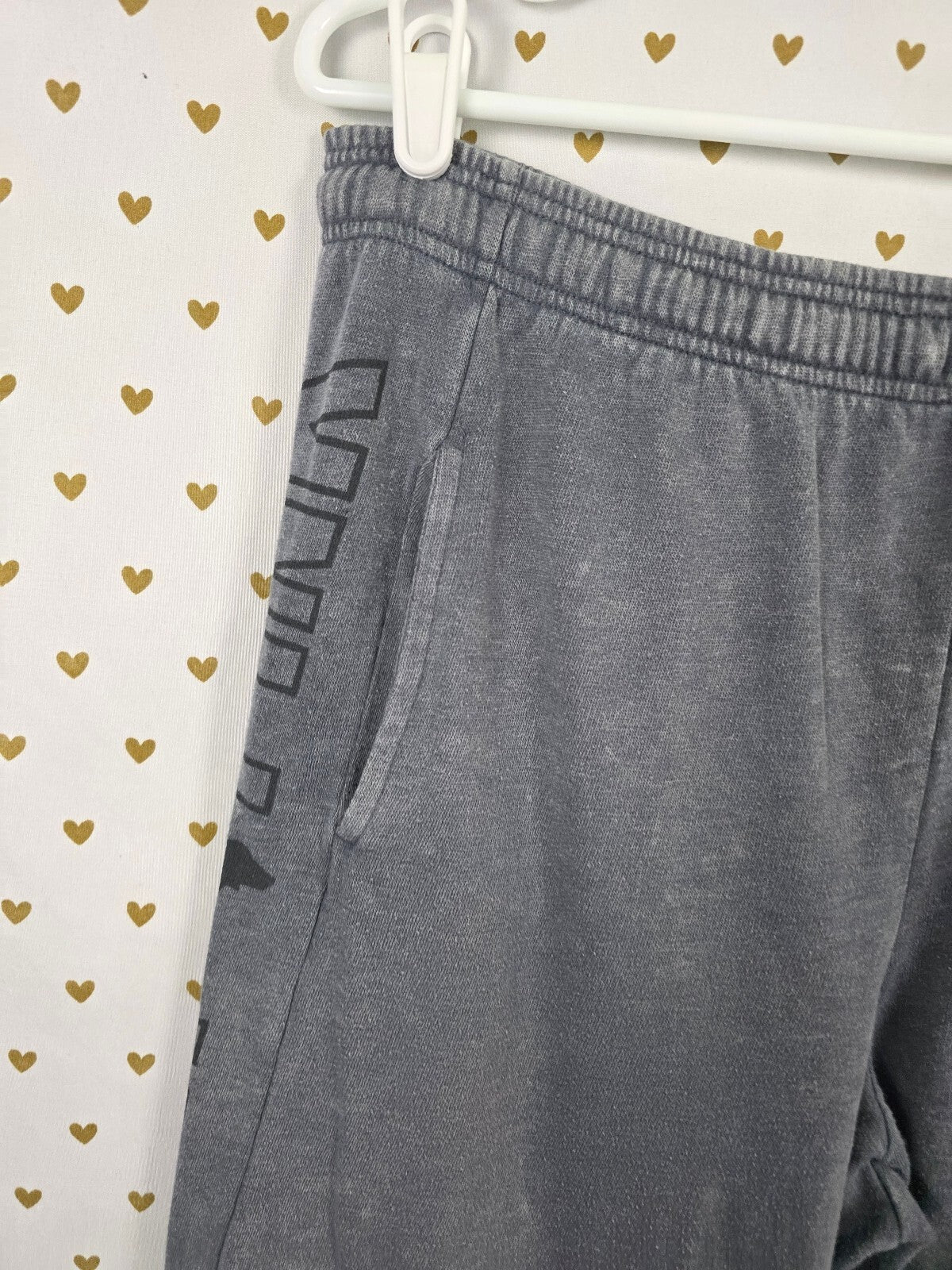 Victorias Secret PINK Vintage Grey Dog Logo Sweats Sweatpants Y2k Small