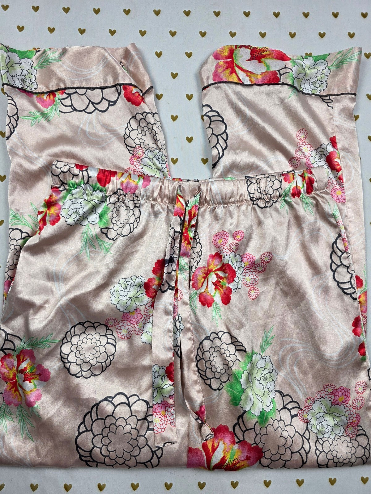 Victorias Secret Floral Satin Small Sleep Pants Pajama PJ Bottoms