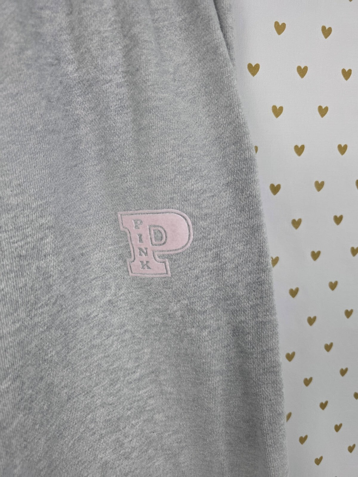 Victorias Secret PINK Grey XL Flared Sweatpants Logo Sweats Pockets