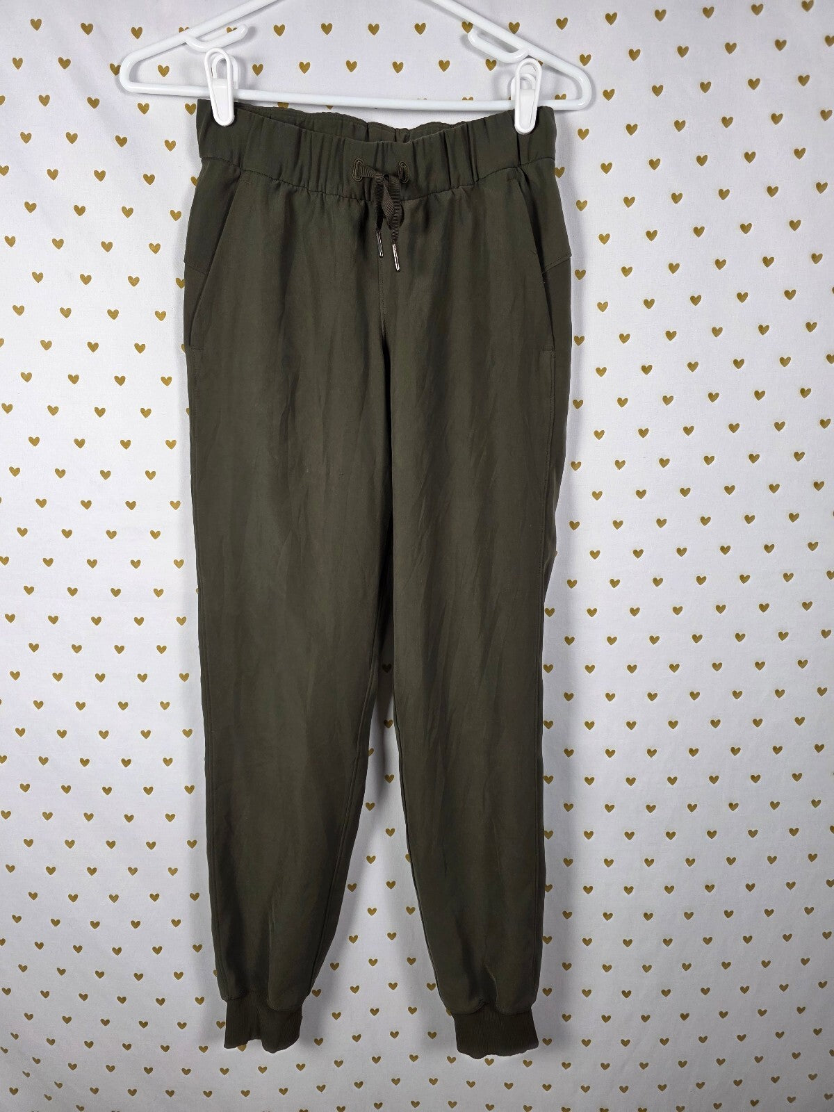 Lululemon Women's Olive Green High Rise Stretch Jogger Pants Size 2