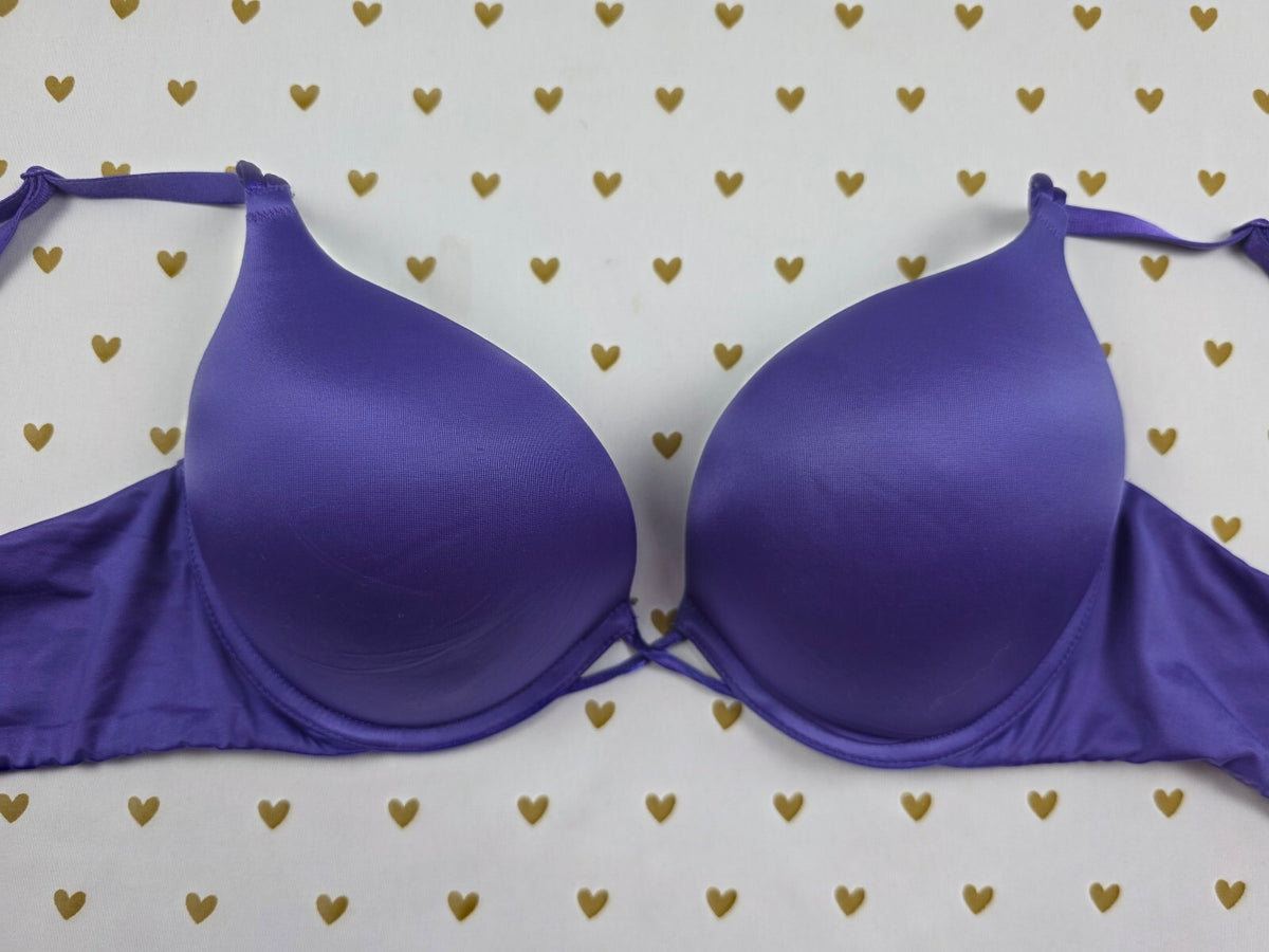 Victorias Secret Purple BOMBSHELL Plunge add 2 Sizes Bra 34C