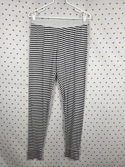 Victorias Secret Pink Black Striped Super Soft Med Sleep Pants Pajama PJ Bottoms